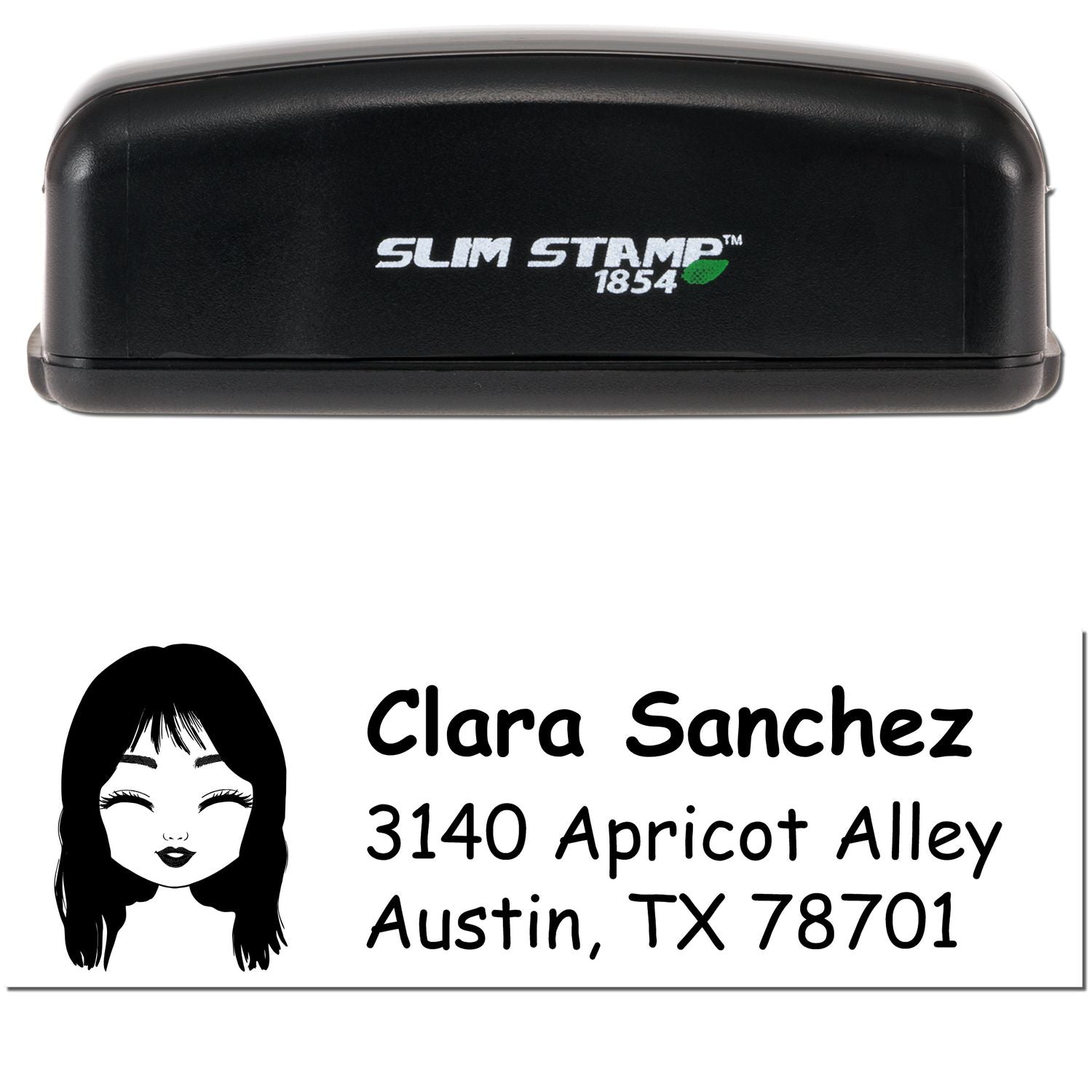 Ms Clara Bitmoji Customized Address Stamp Pre-Inked