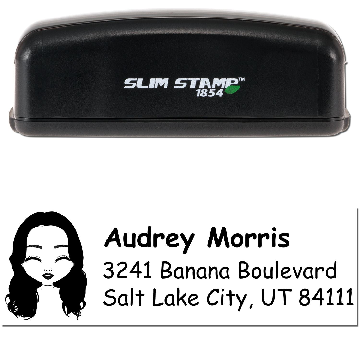 Ms Audrey Bitmoji Customized Address Stamp Pre-Inked