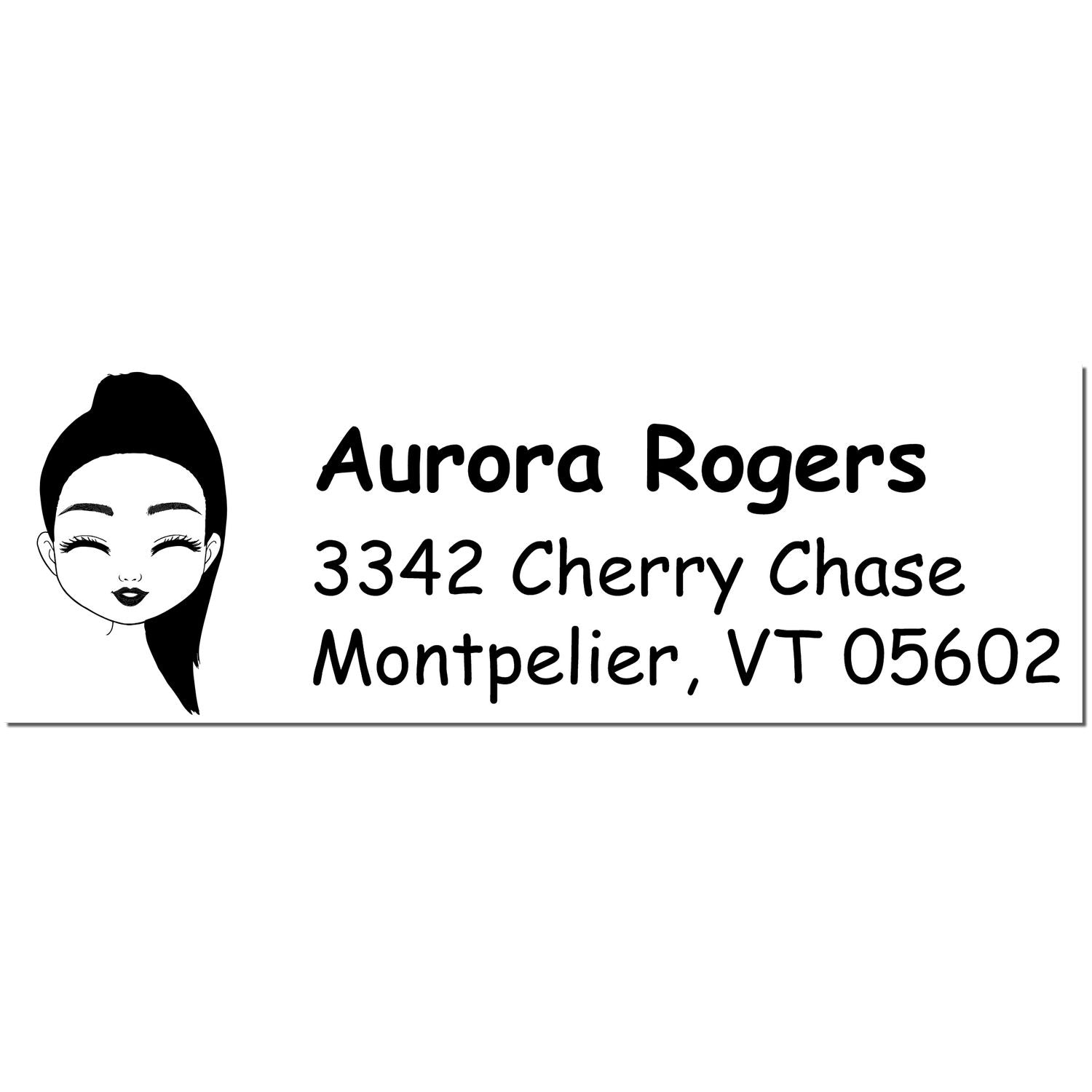 Ms Aurora Bitmoji Self-Inking Home Address Stamp