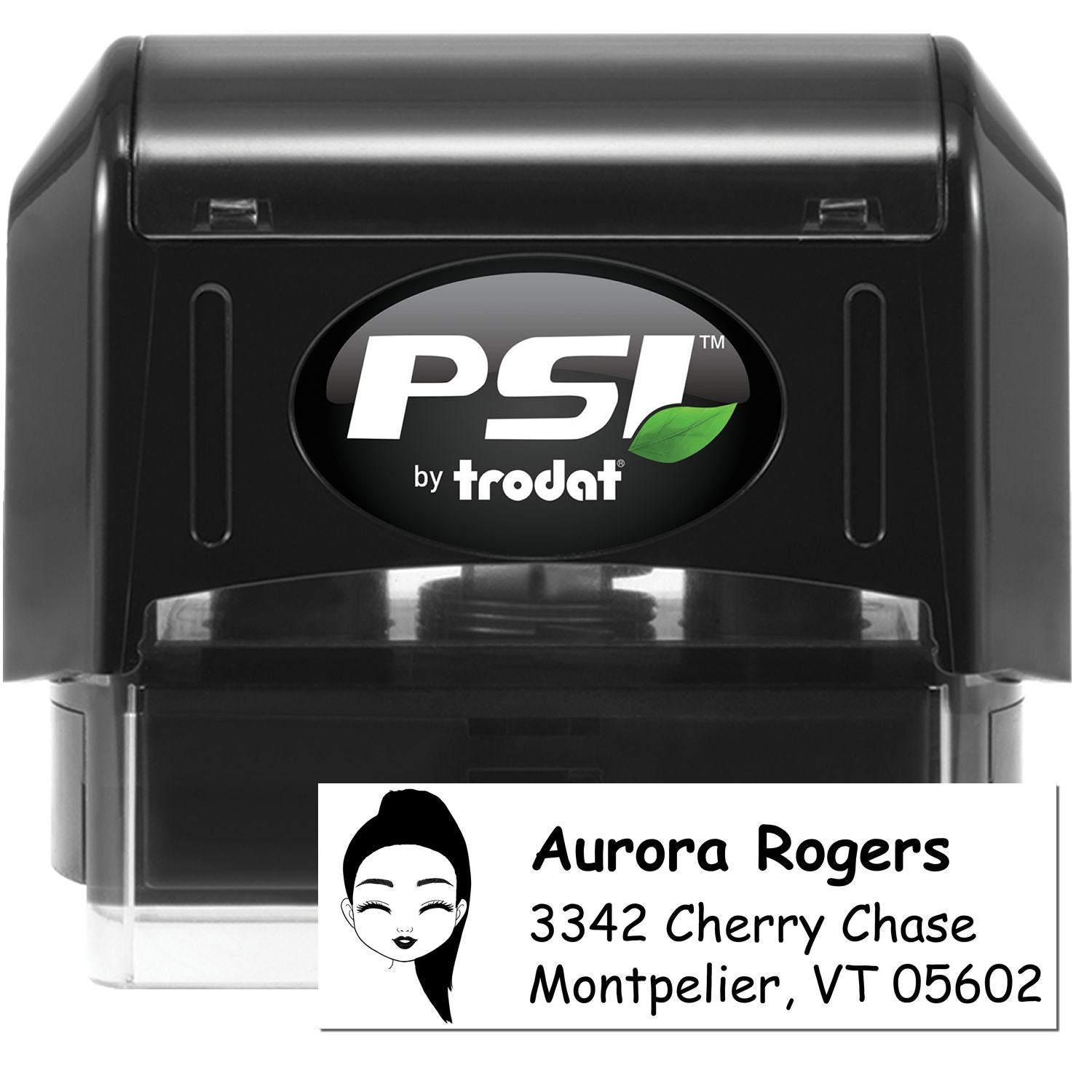 Ms Aurora Bitmoji Pre-Inked Address Stamp for House