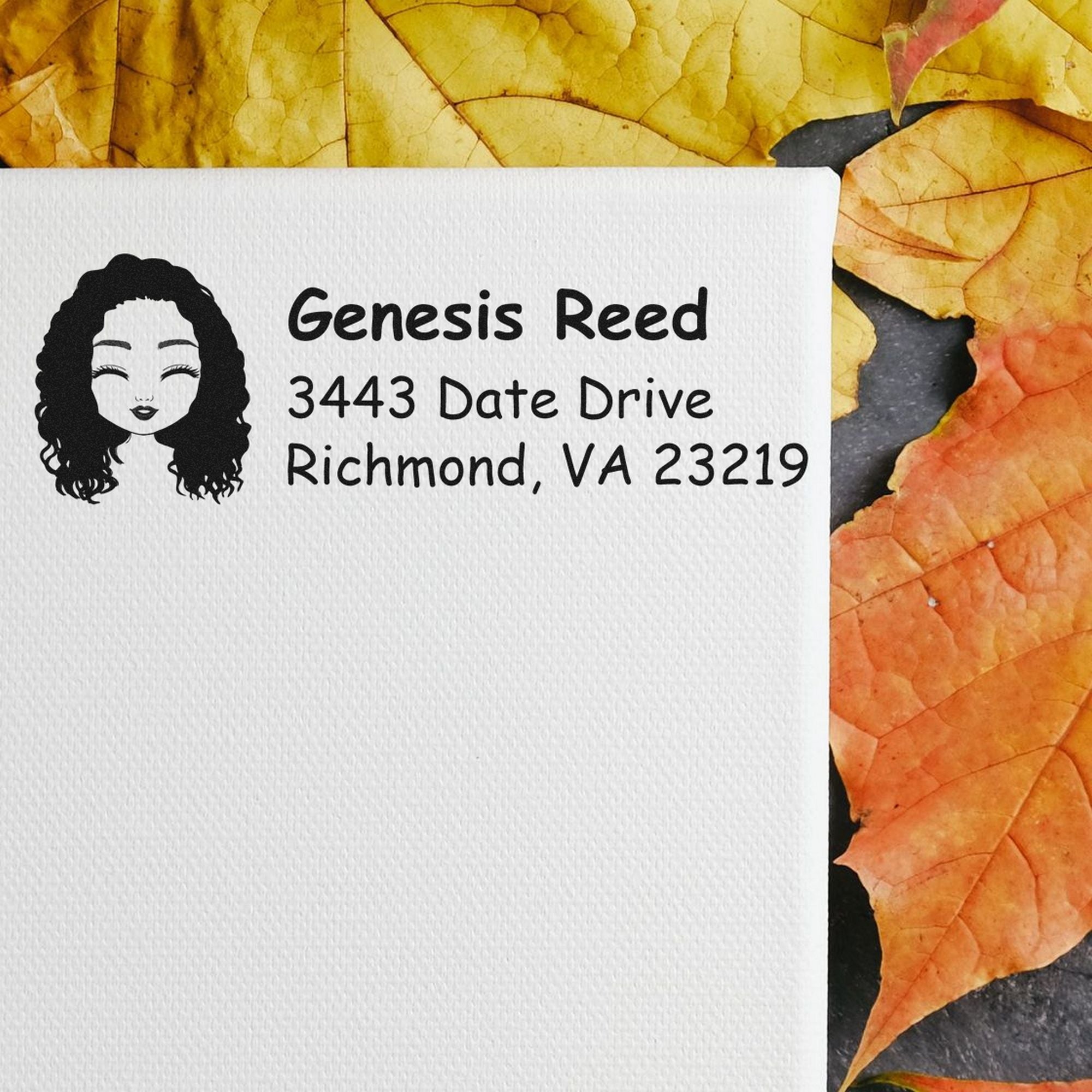 Ms Genesis Bitmoji Self-Inking Home Address Stamp