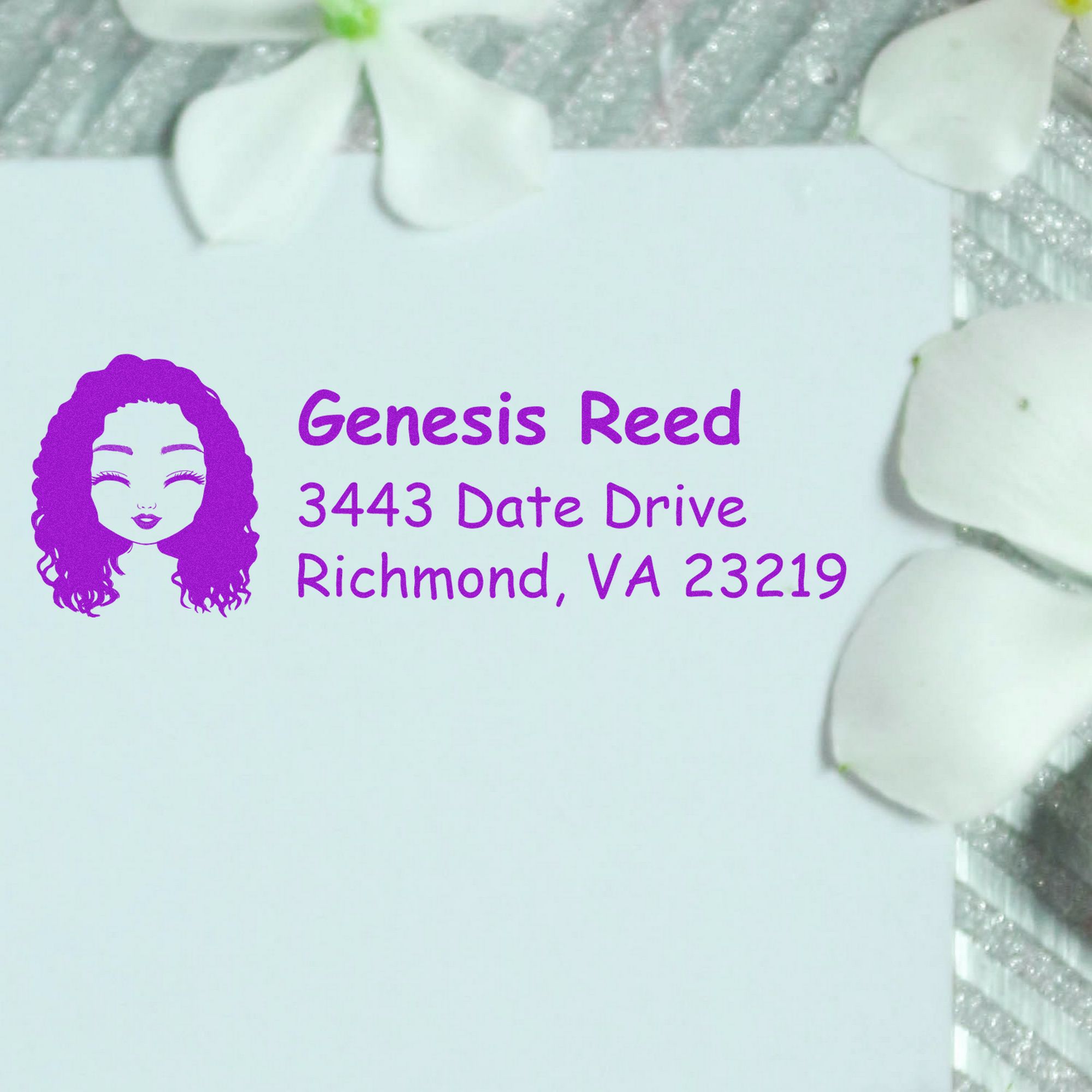 Ms Genesis Bitmoji Customized Address Stamp Pre-Inked