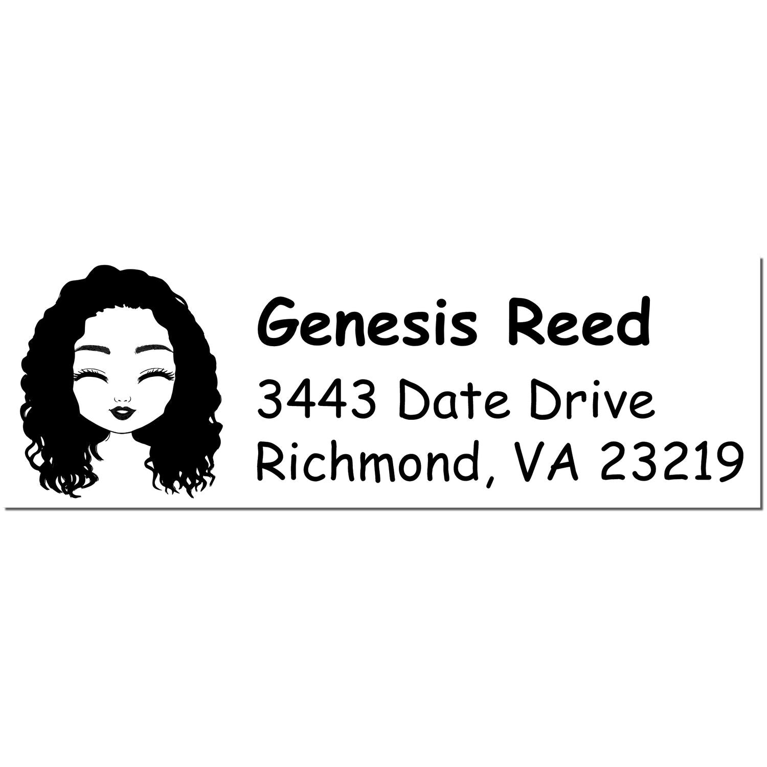 Wood Handle Ms Genesis Bitmoji Address Stamp