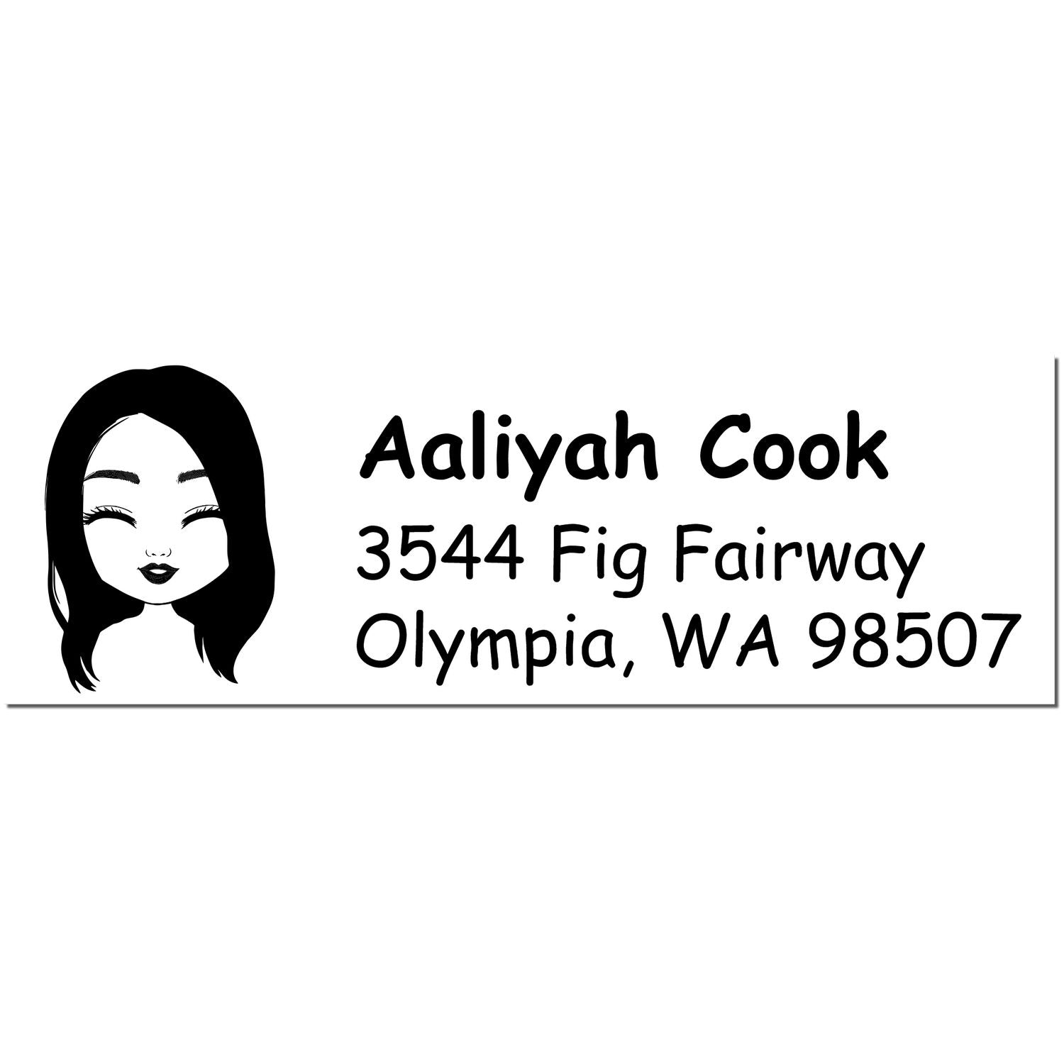 Ms Aaliyah Bitmoji Self-Inking Home Address Stamp