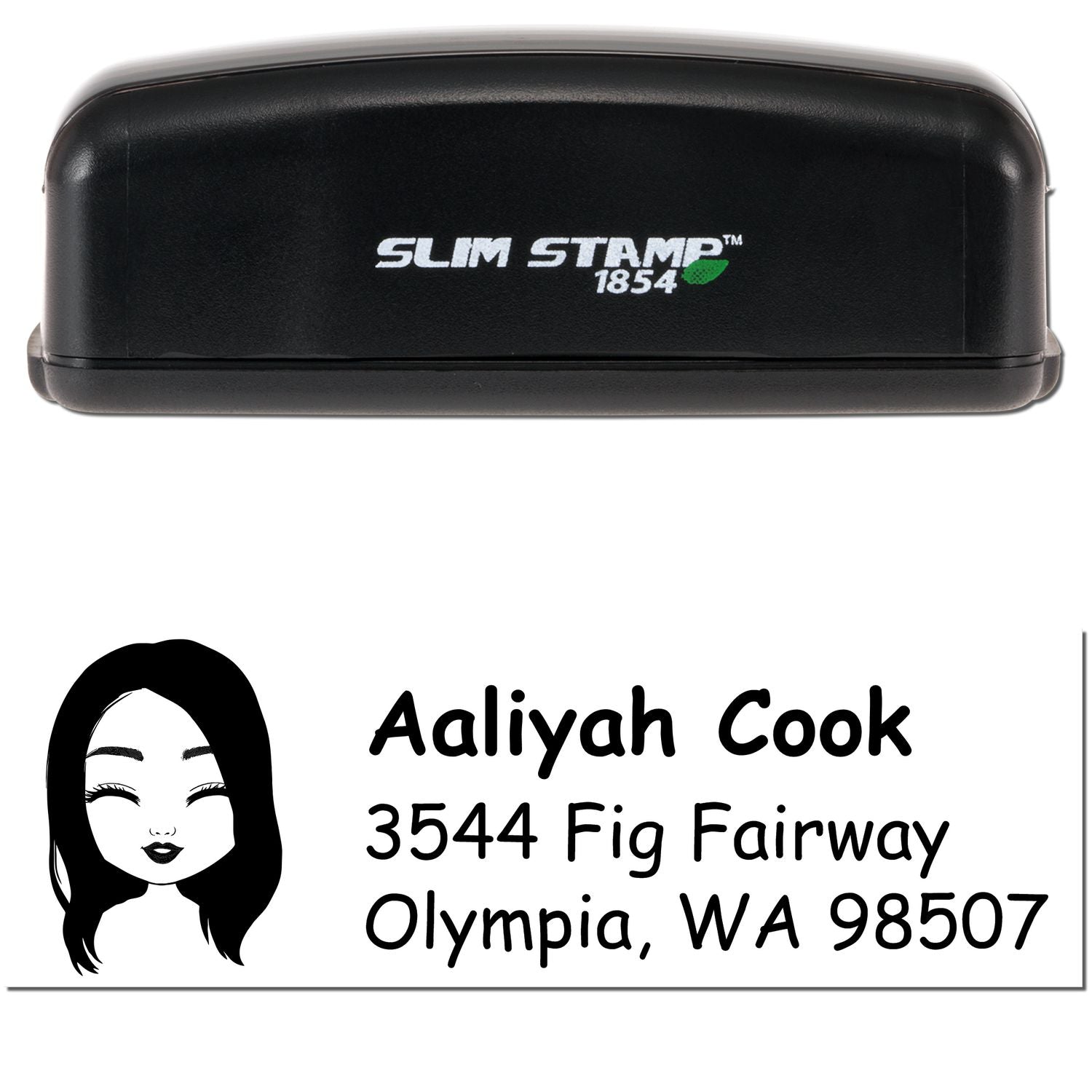 Ms Aaliyah Bitmoji Customized Address Stamp Pre-Inked