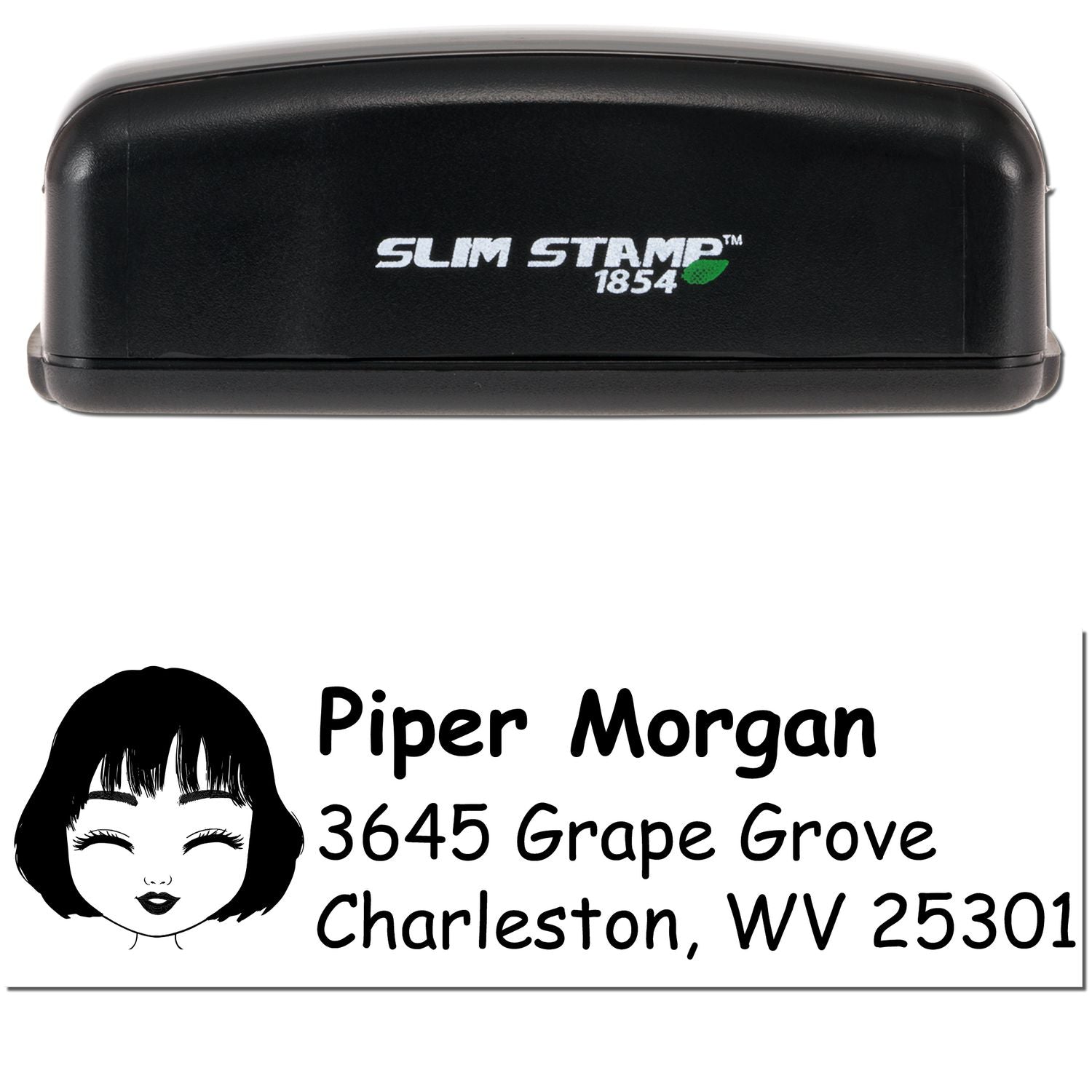 Ms Piper Bitmoji Customized Address Stamp Pre-Inked