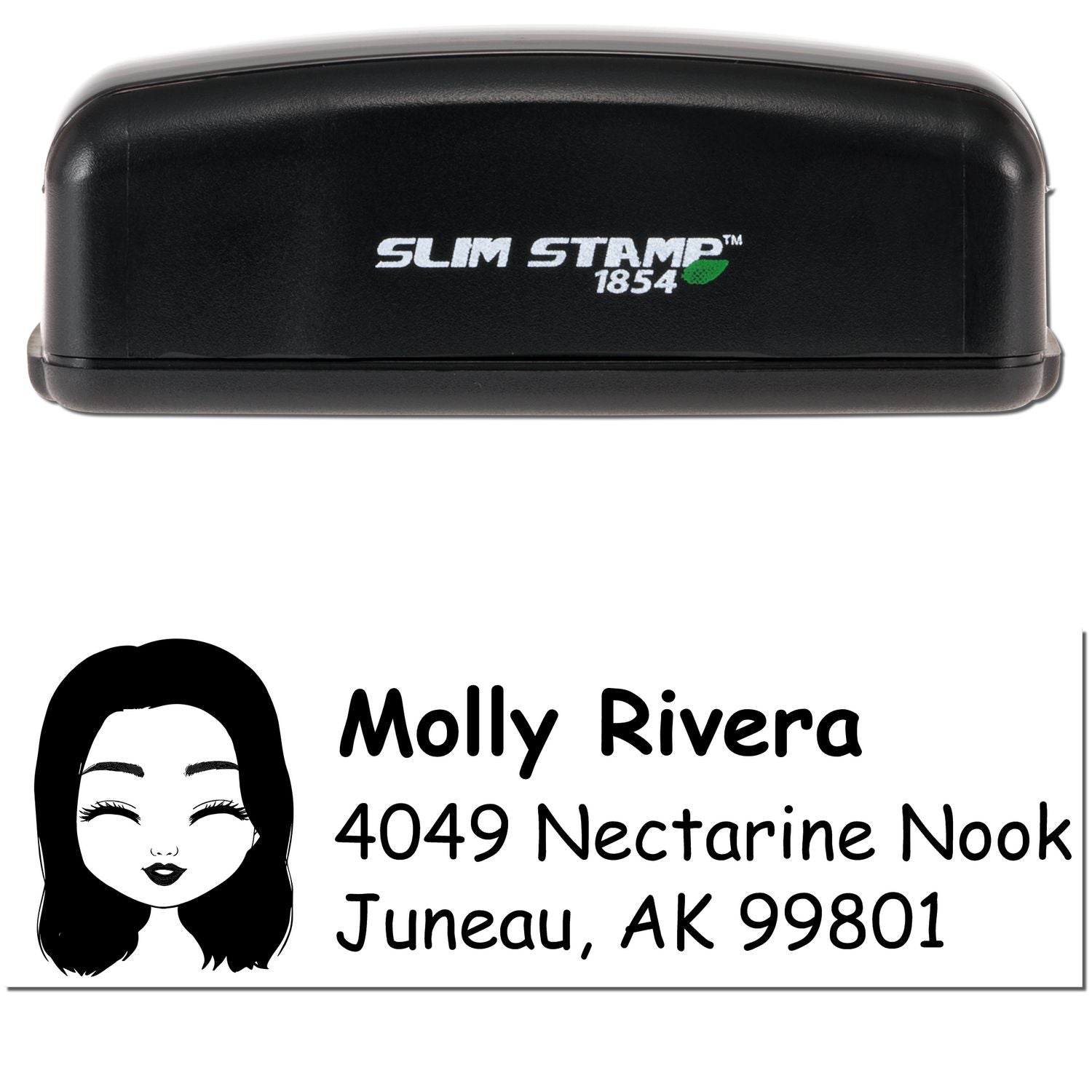 Ms Molly Bitmoji Customized Address Stamp Pre-Inked