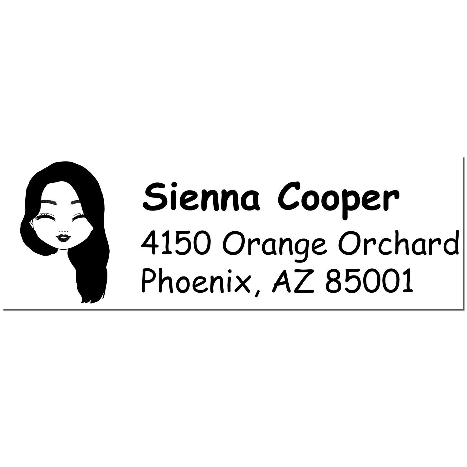 Ms Sienna Bitmoji Pre-Inked Address Stamp for House