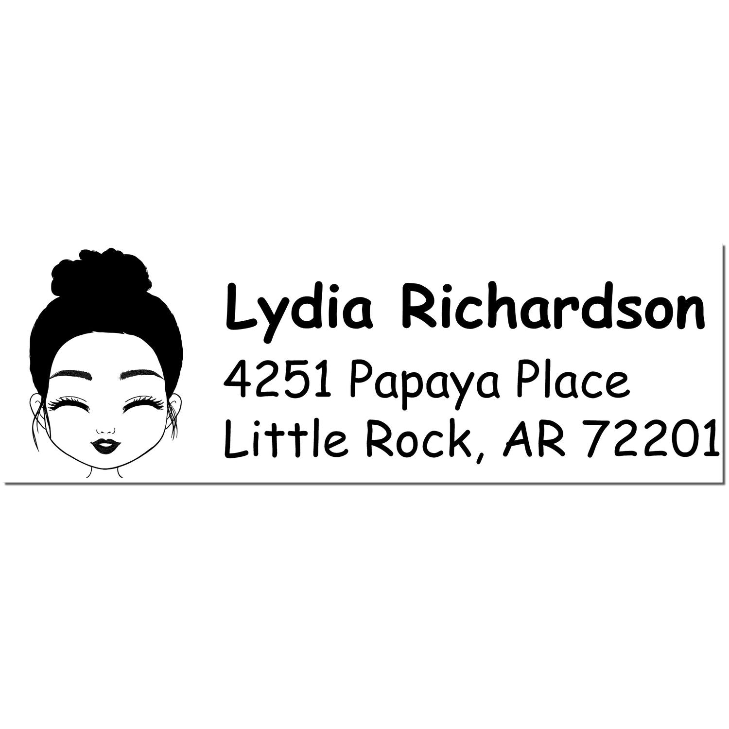 Wood Handle Ms Lydia Bitmoji Address Stamp