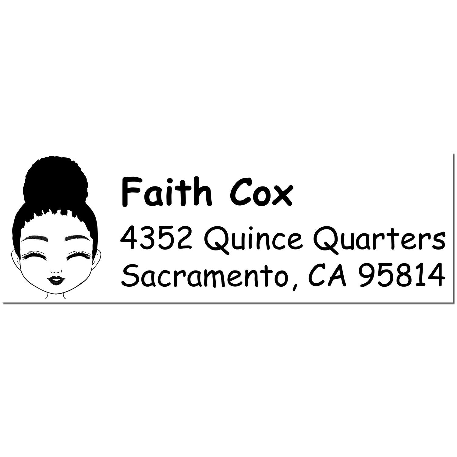 Ms Faith Bitmoji Customized Address Stamp Pre-Inked