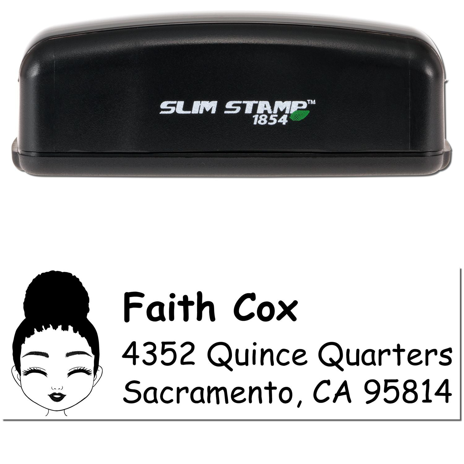 Ms Faith Bitmoji Customized Address Stamp Pre-Inked