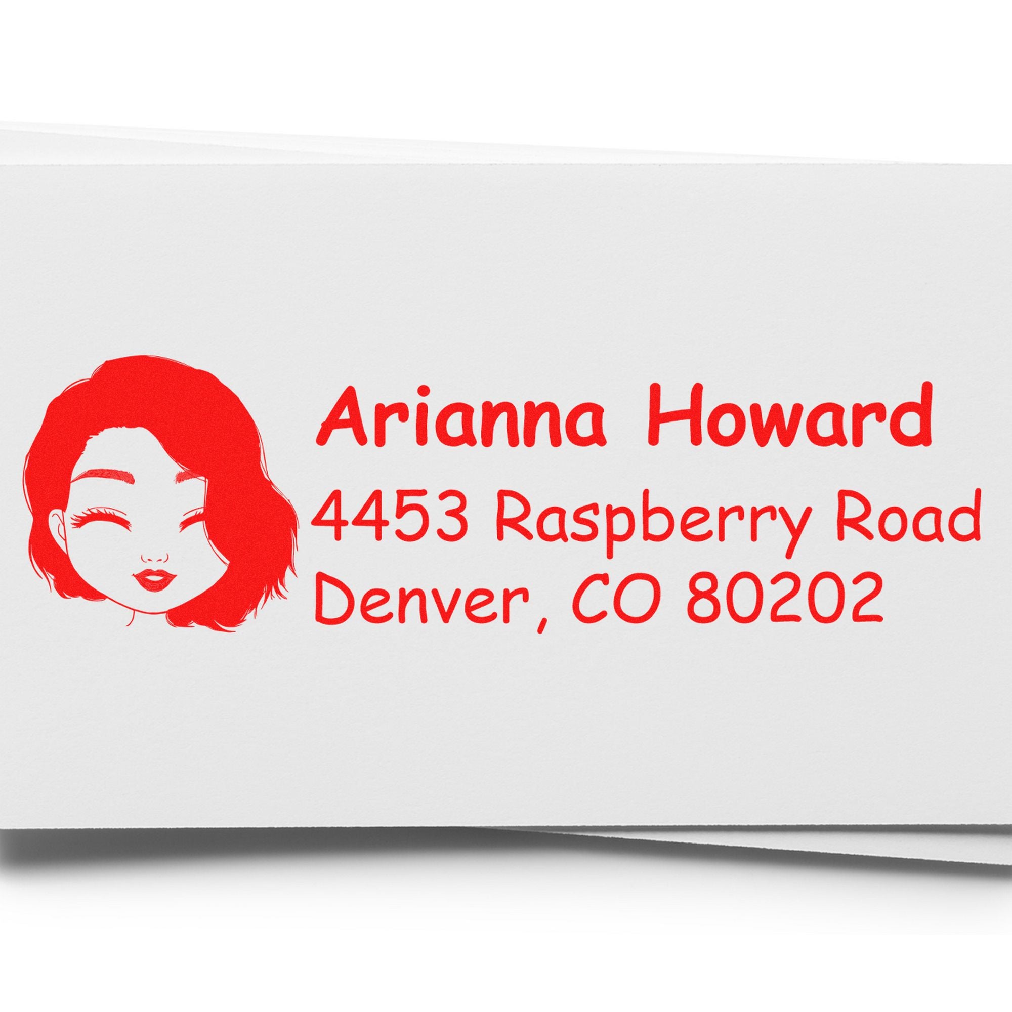 Ms Arianna Bitmoji Pre-Inked Address Stamp for House