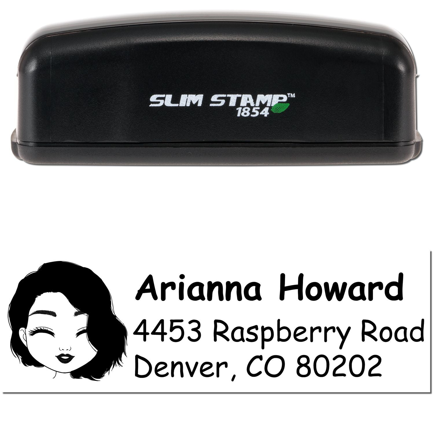 Ms Arianna Bitmoji Customized Address Stamp Pre-Inked