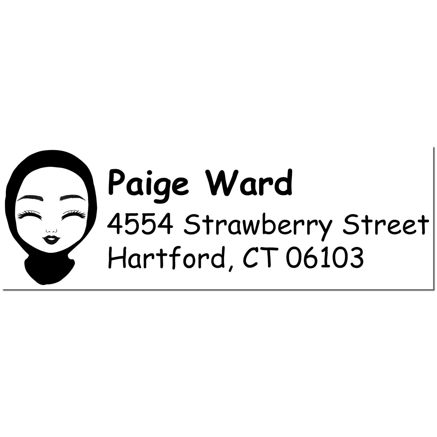 Ms Paige Bitmoji Self-Inking Home Address Stamp