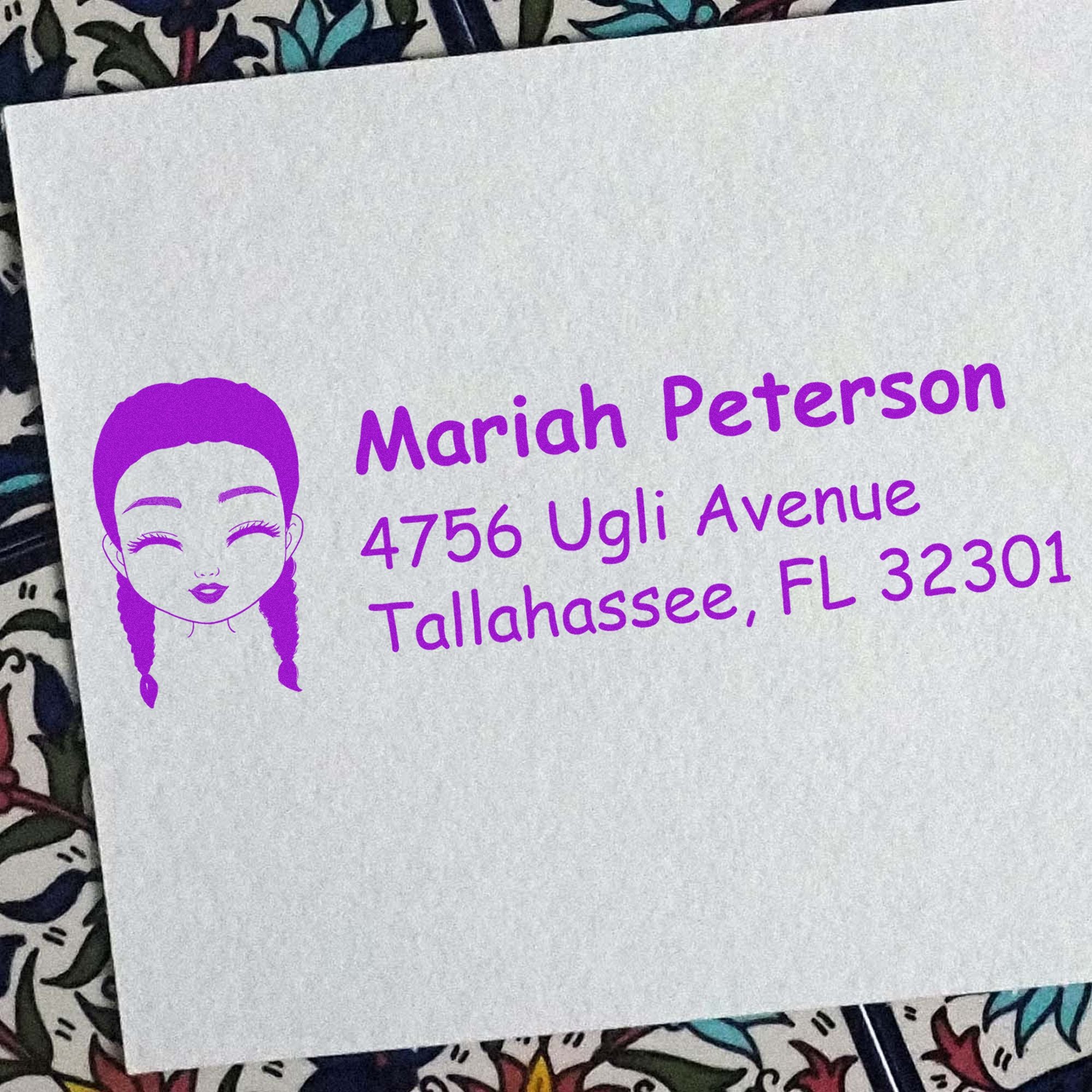 Ms Mariah Bitmoji Customized Address Stamp Pre-Inked