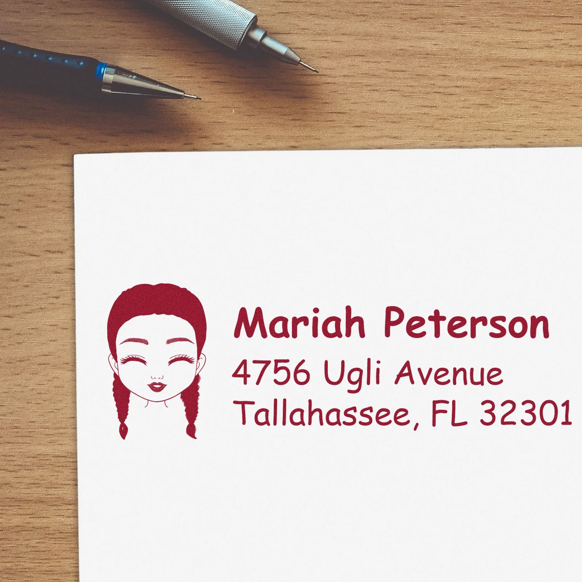 Ms Mariah Bitmoji Self-Inking Home Address Stamp