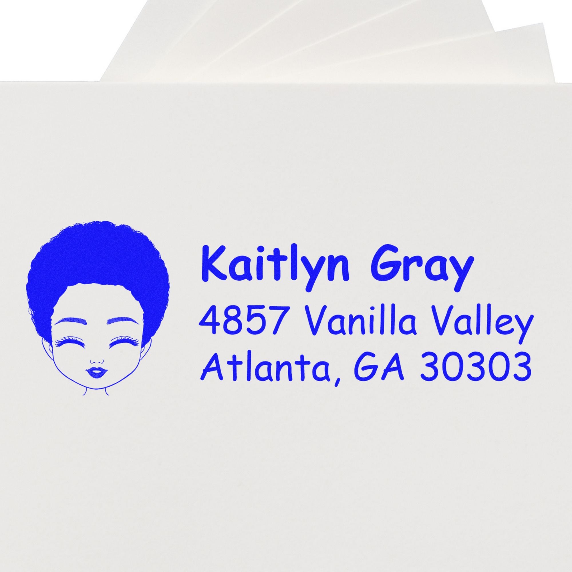 Ms Kaitlyn Bitmoji Pre-Inked Address Stamp for House