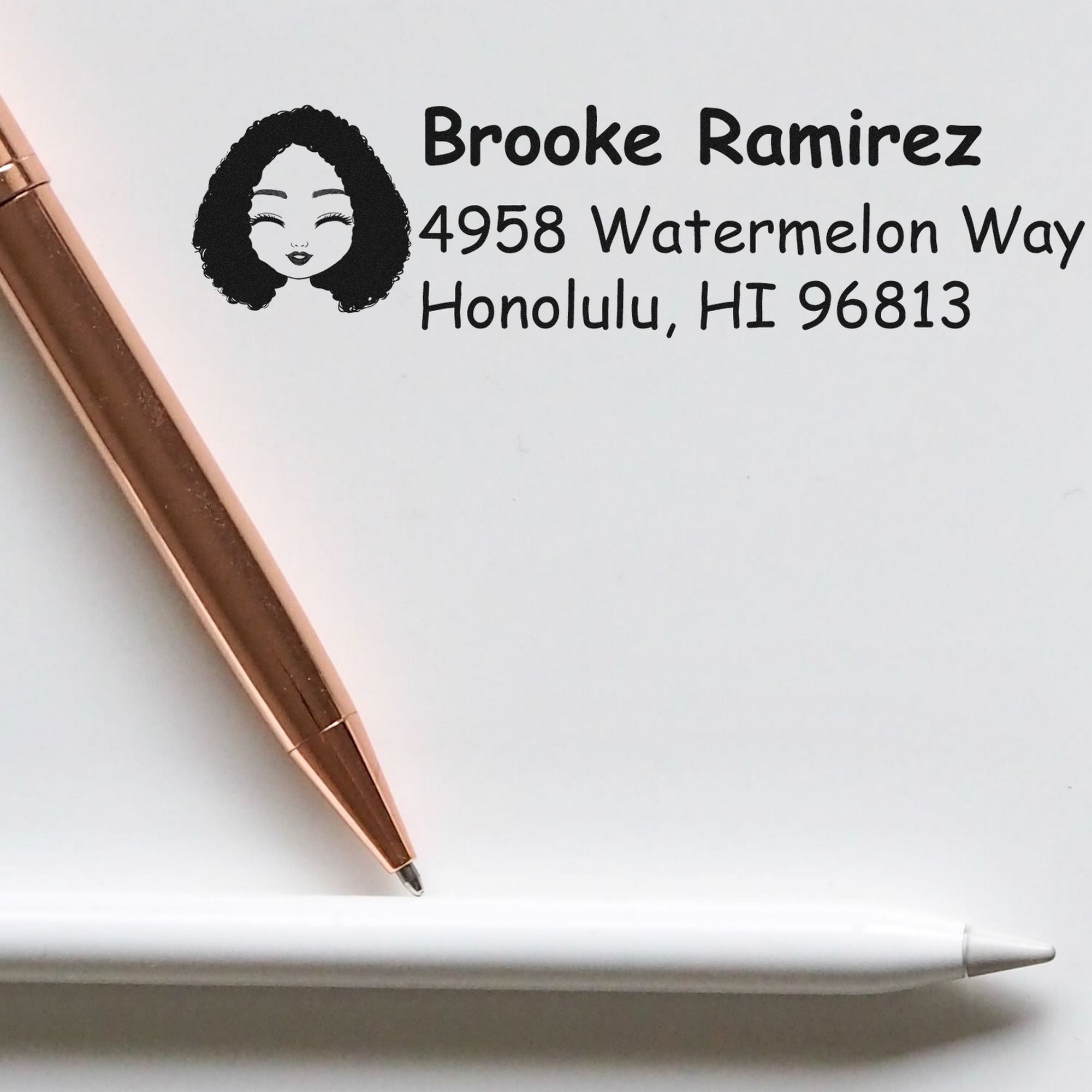 Ms Brooke Bitmoji Pre-Inked Address Stamp for House