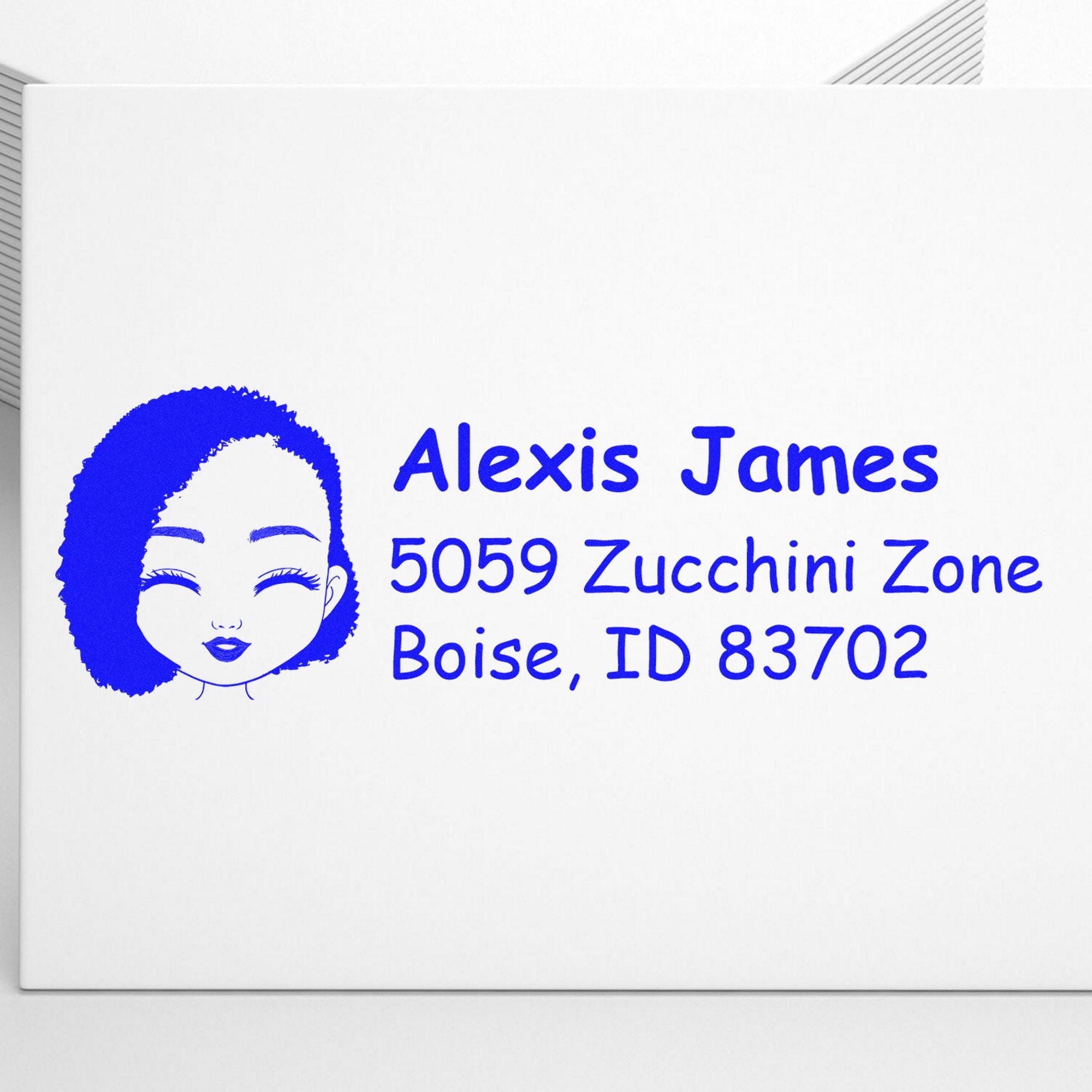 Wood Handle Ms Alexis Bitmoji Address Stamp