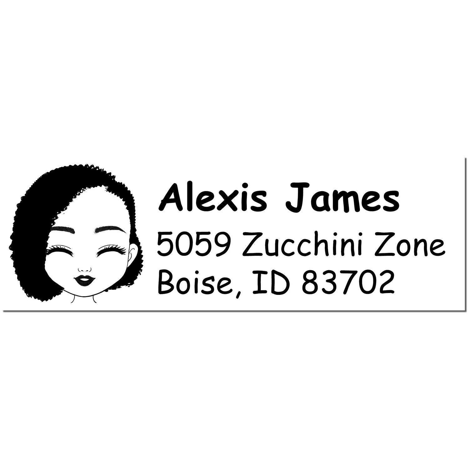 Wood Handle Ms Alexis Bitmoji Address Stamp