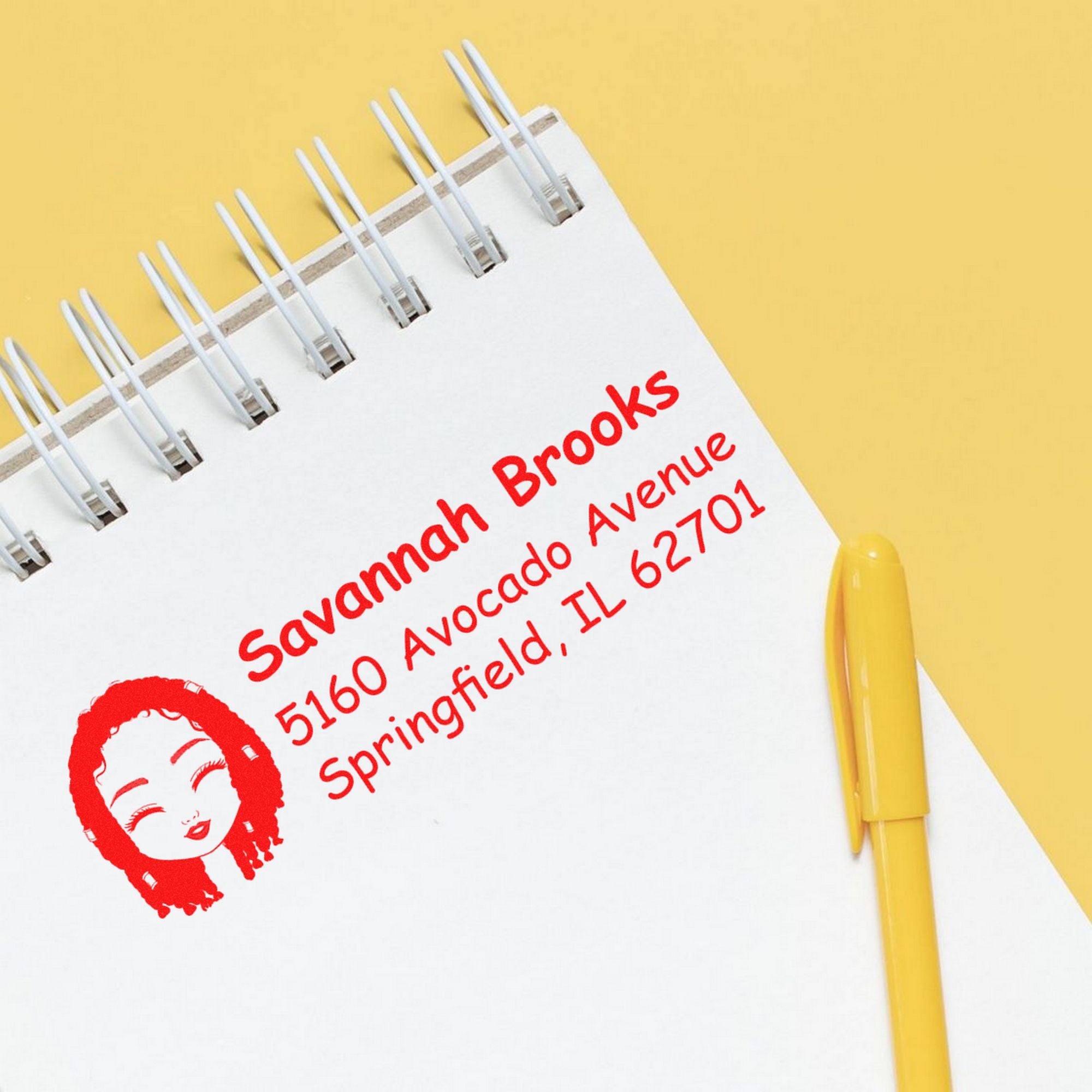 Ms Savannah Bitmoji Pre-Inked Address Stamp for House