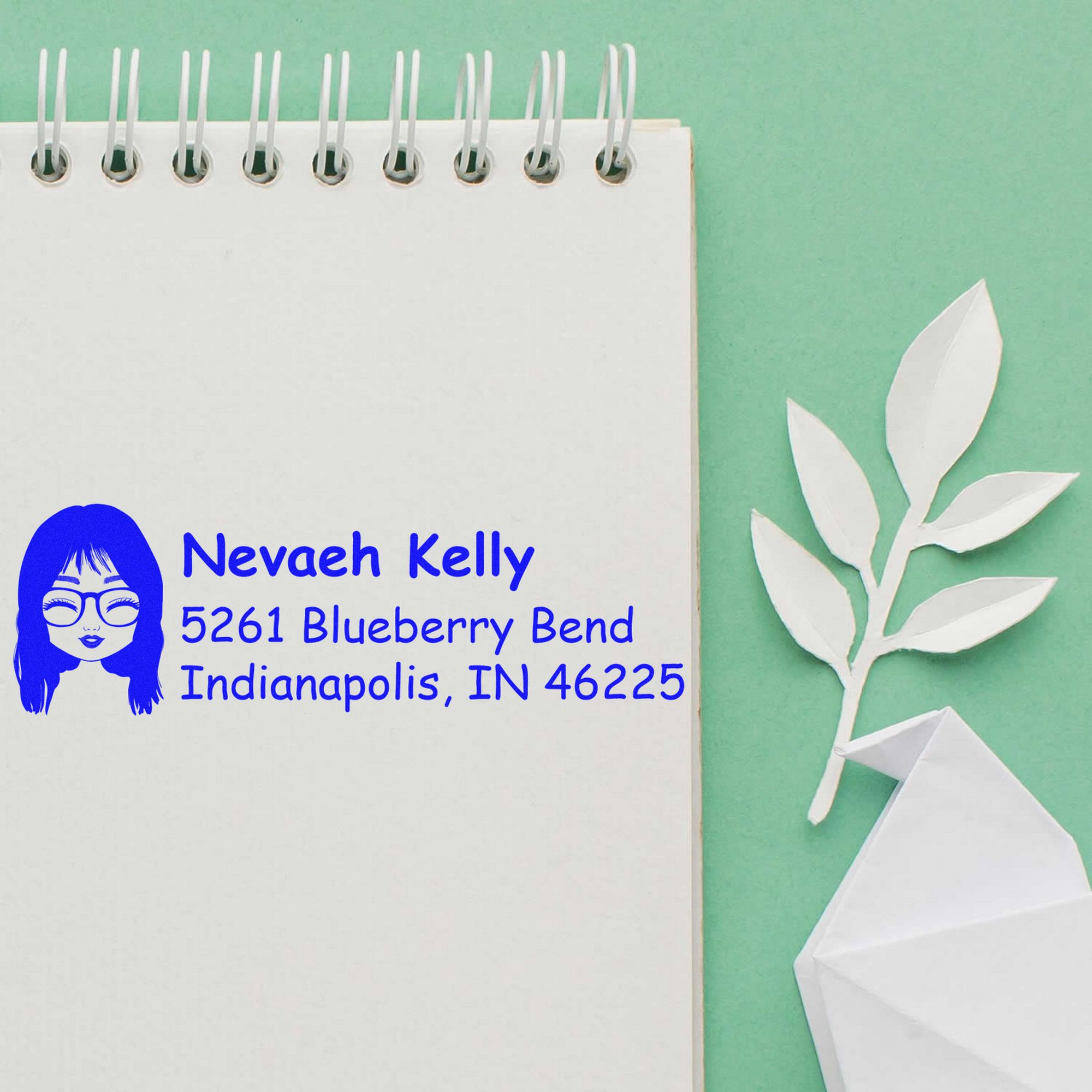 Ms Nevaeh Bitmoji Pre-Inked Address Stamp for House