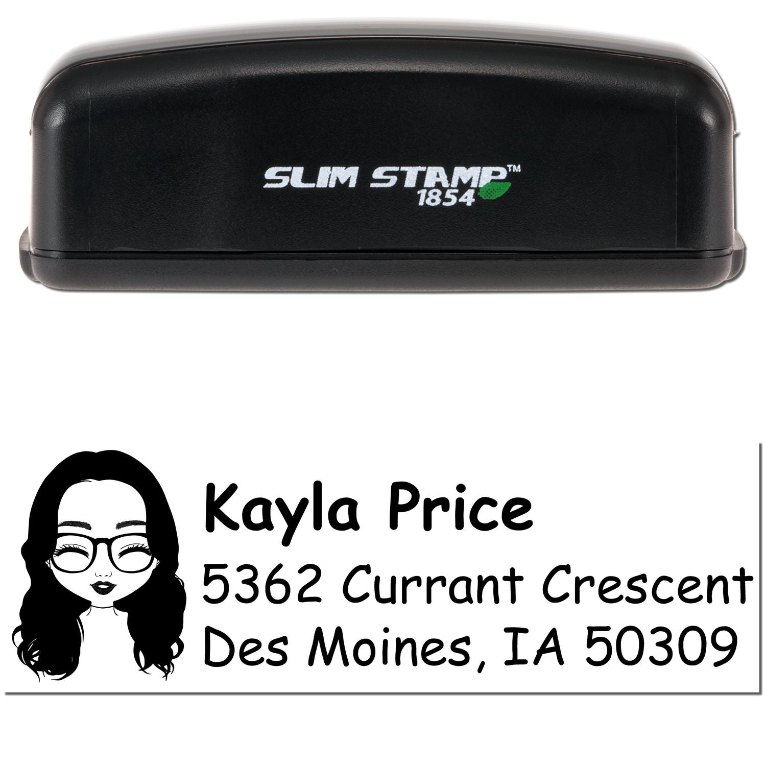 Ms Kayla Bitmoji Customized Address Stamp Pre-Inked