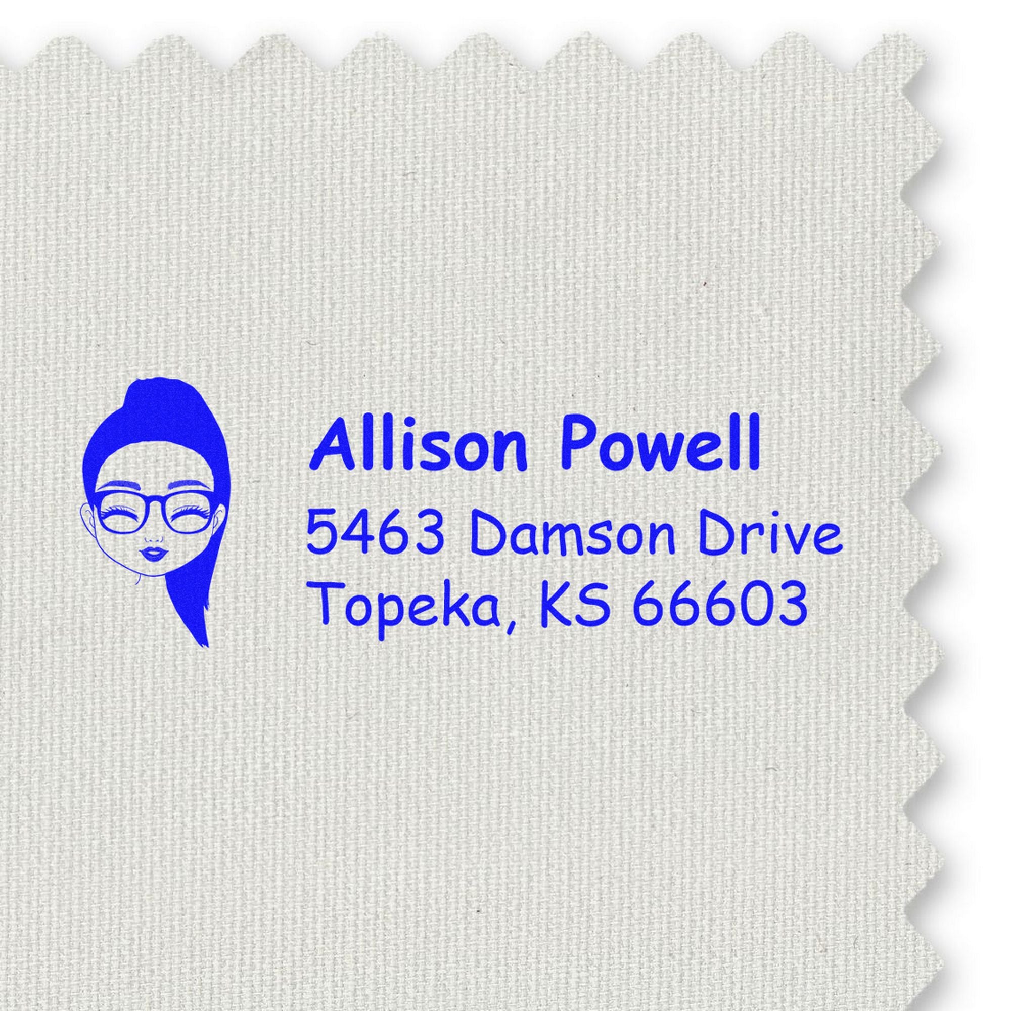 Wood Handle Ms Allison Bitmoji Address Stamp