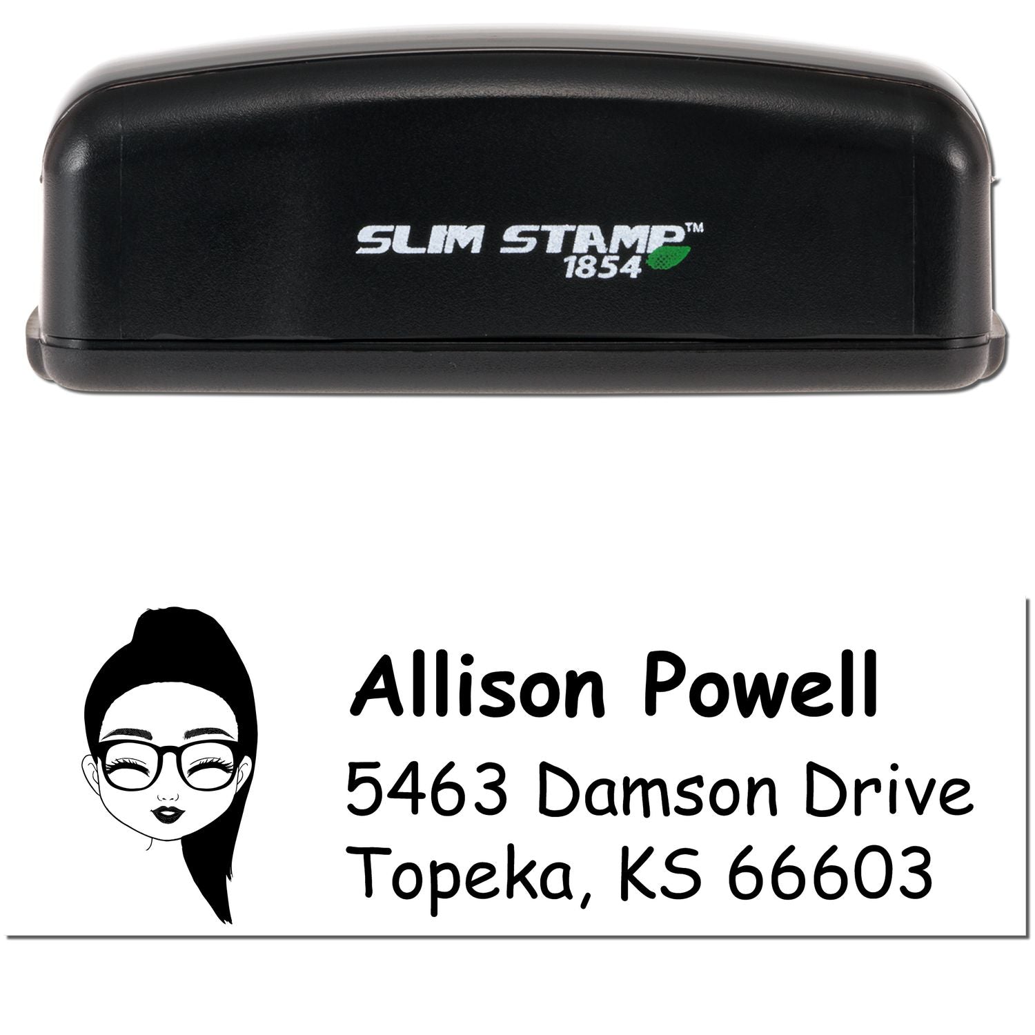 Ms Allison Bitmoji Customized Address Stamp Pre-Inked