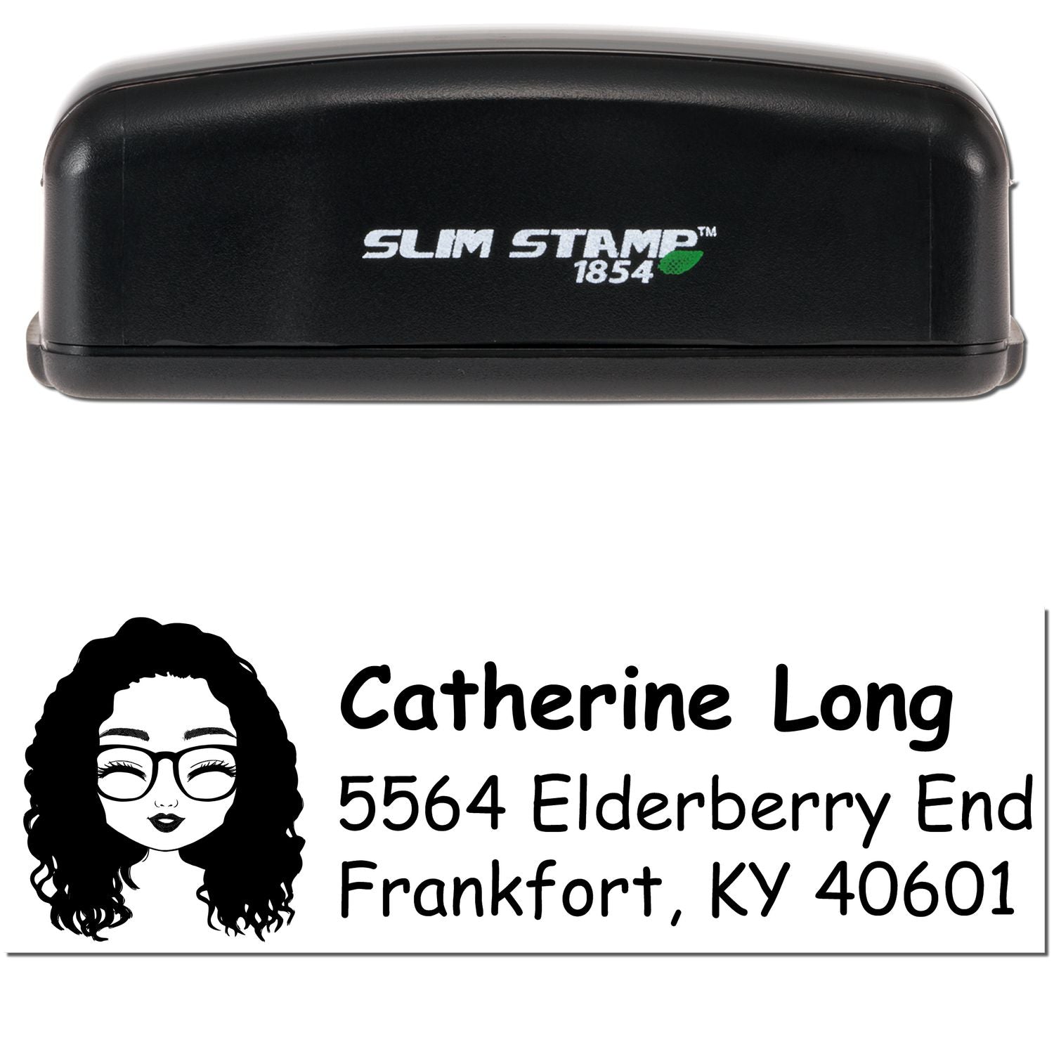 Ms Catherine Bitmoji Customized Address Stamp Pre-Inked