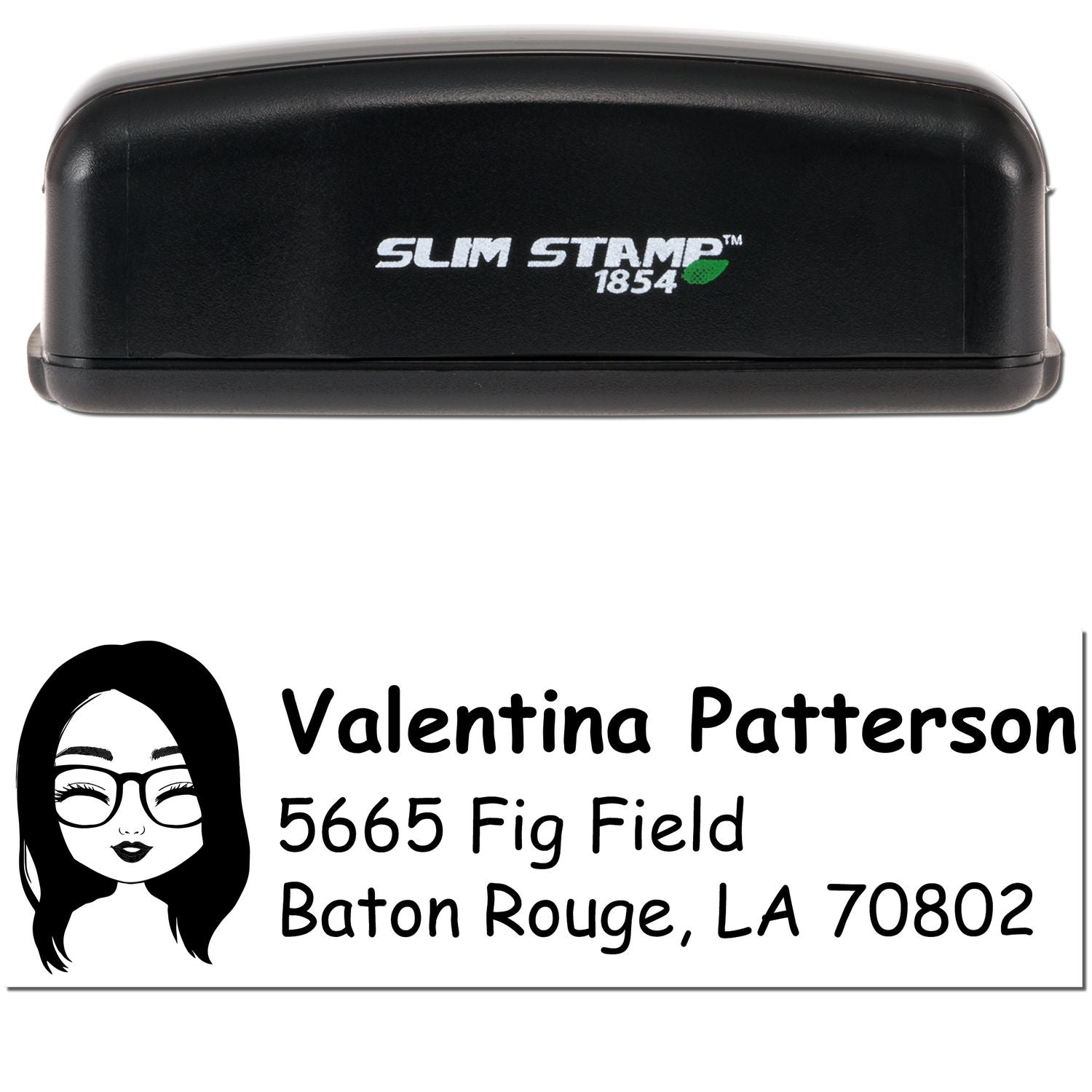 Ms Valentina Bitmoji Customized Address Stamp Pre-Inked