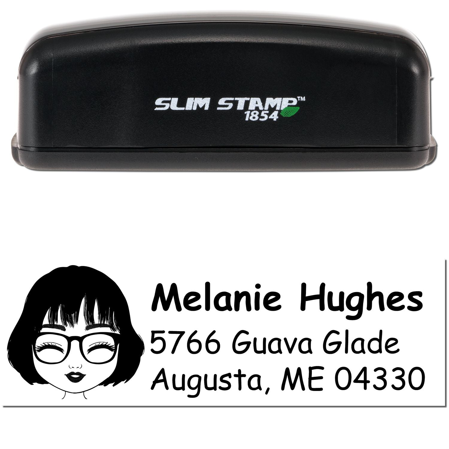 Ms Melanie Bitmoji Customized Address Stamp Pre-Inked