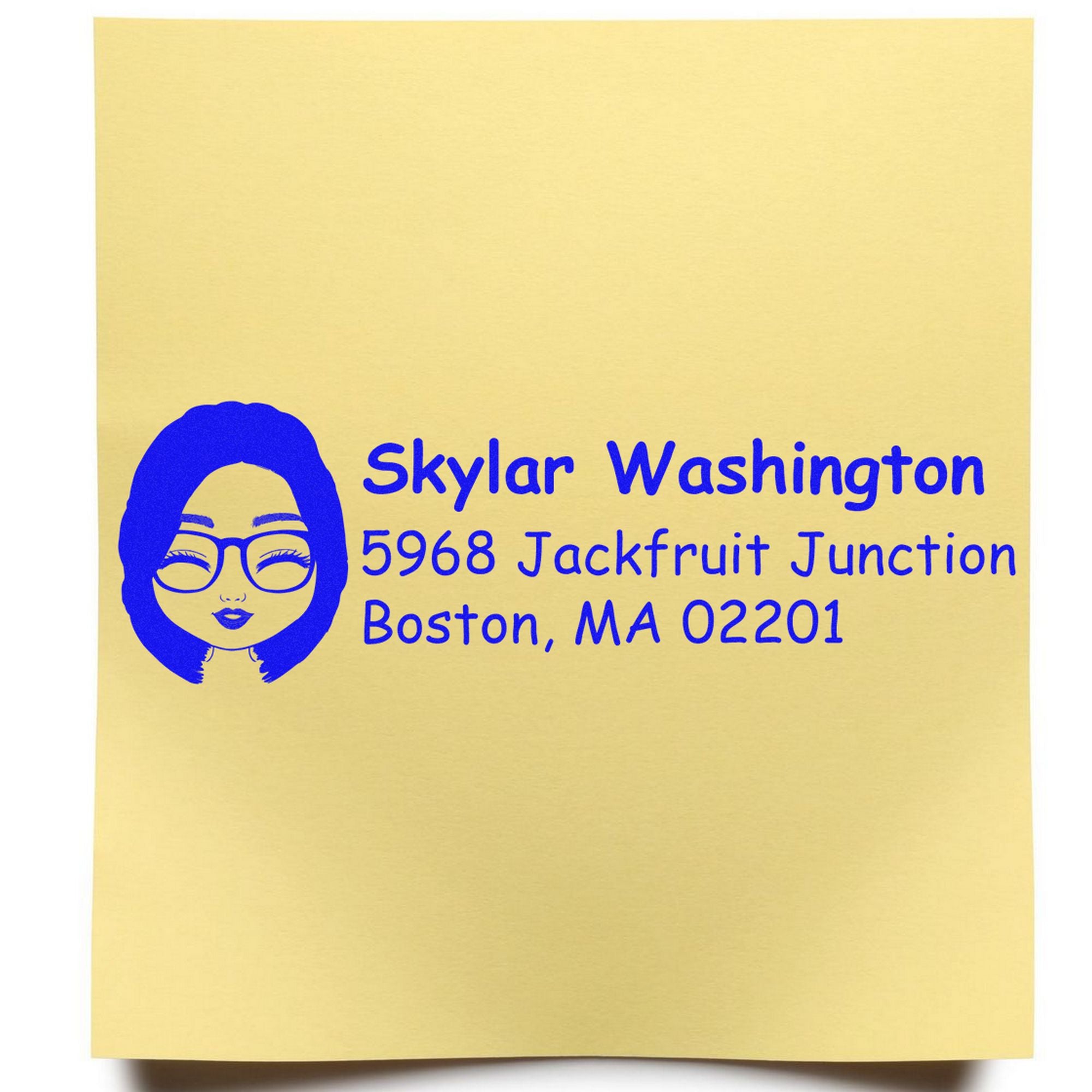 Ms Skylar Bitmoji Customized Address Stamp Pre-Inked