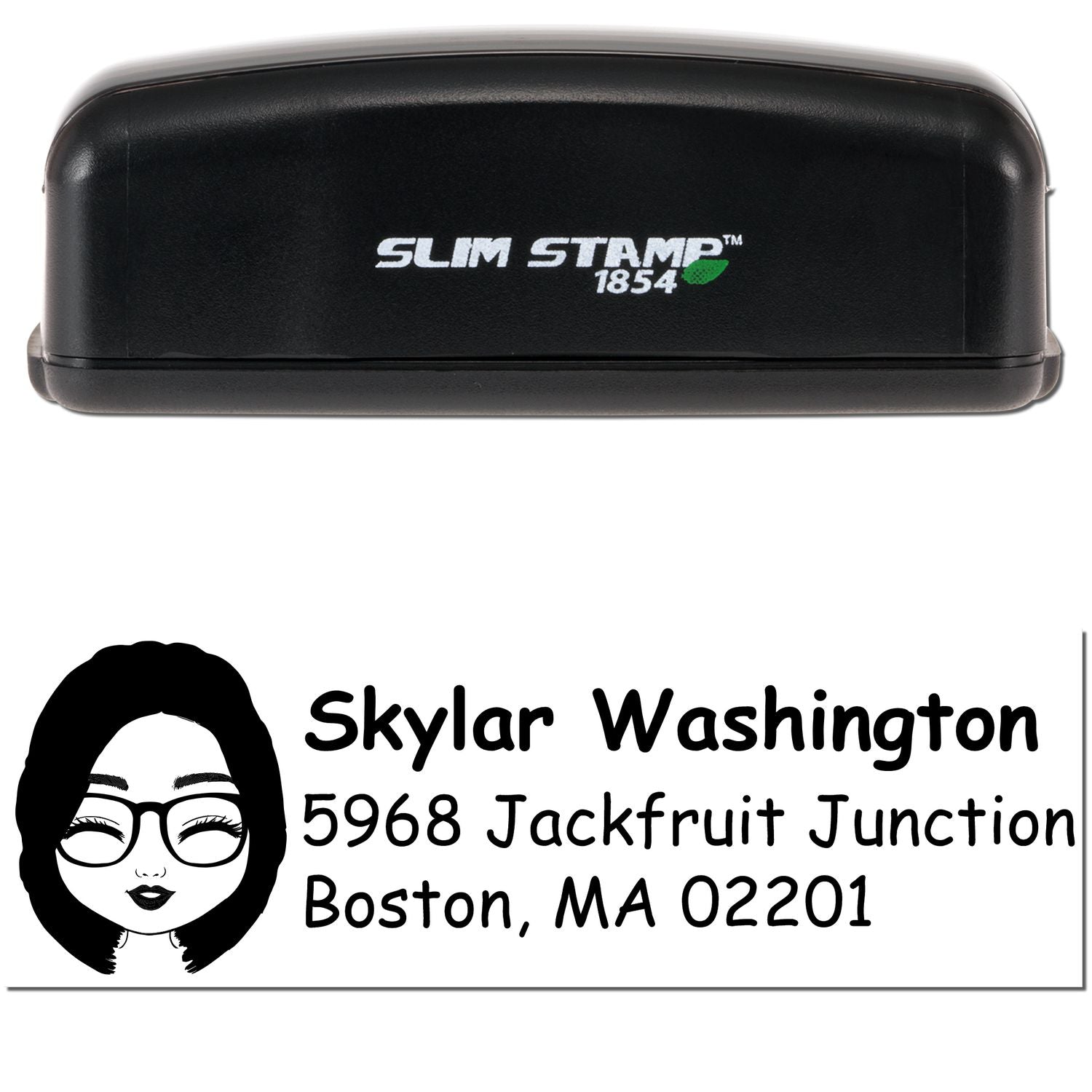 Ms Skylar Bitmoji Customized Address Stamp Pre-Inked