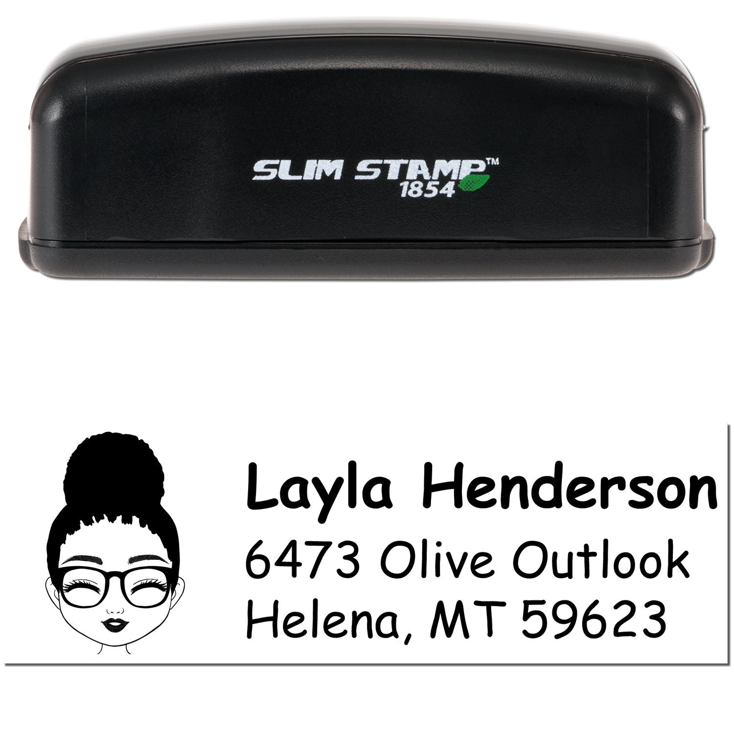 Ms Layla Bitmoji Customized Address Stamp Pre-Inked