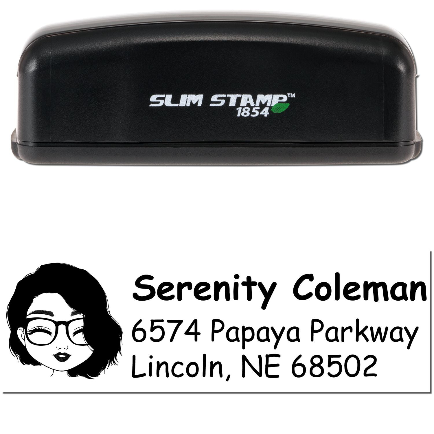 Ms Serenity Bitmoji Customized Address Stamp Pre-Inked