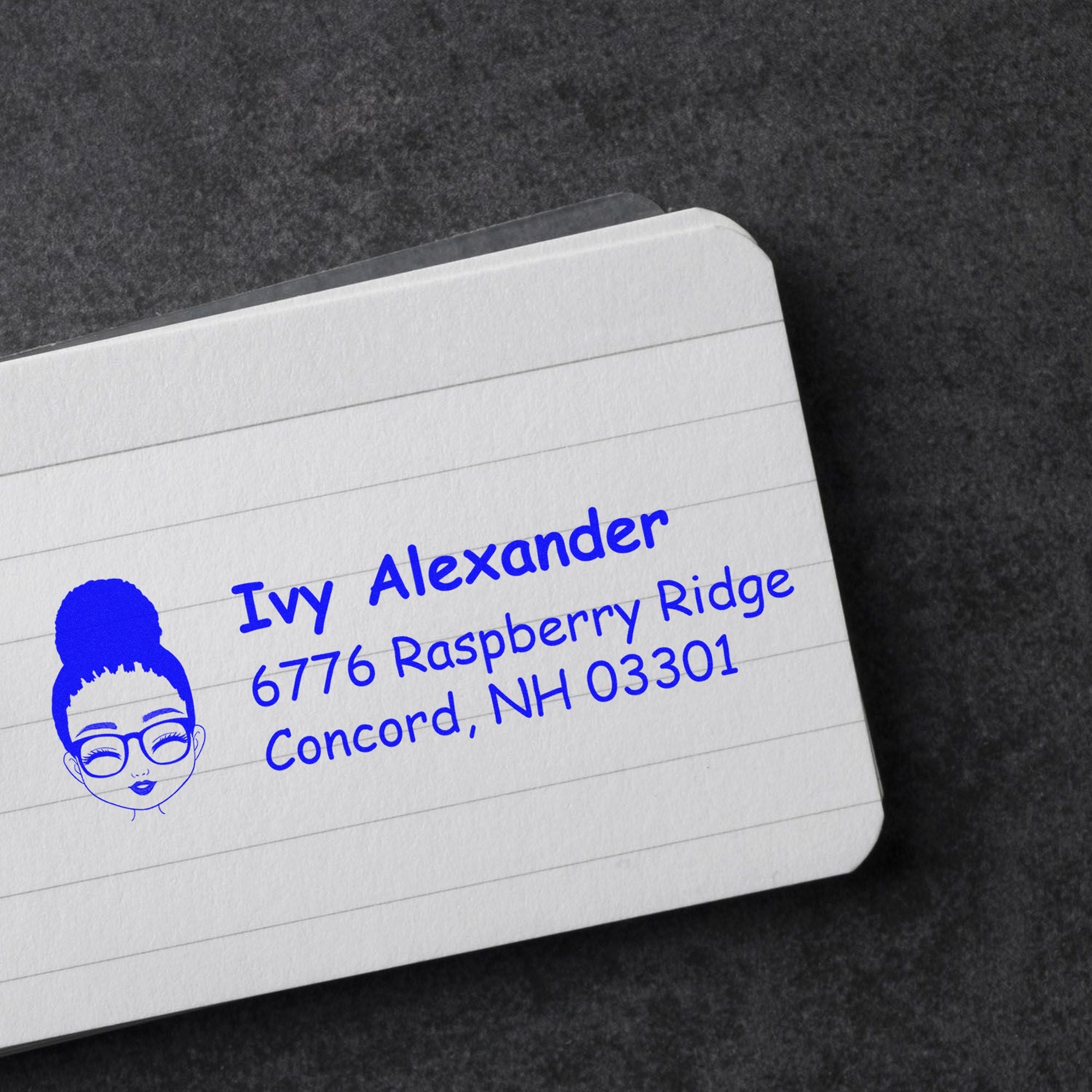 Ms Ivy Bitmoji Customized Address Stamp Pre-Inked