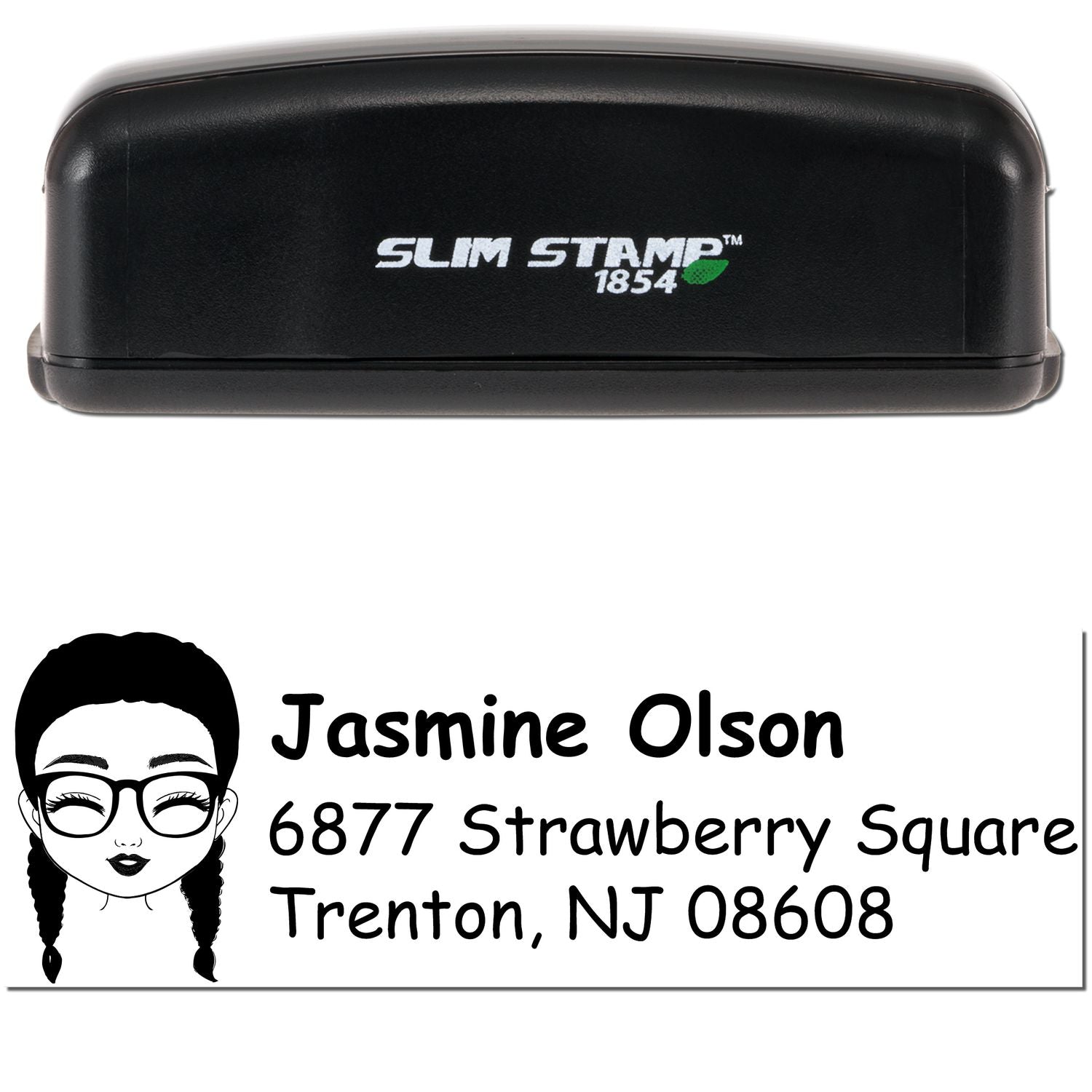 Ms Jasmine Bitmoji Customized Address Stamp Pre-Inked