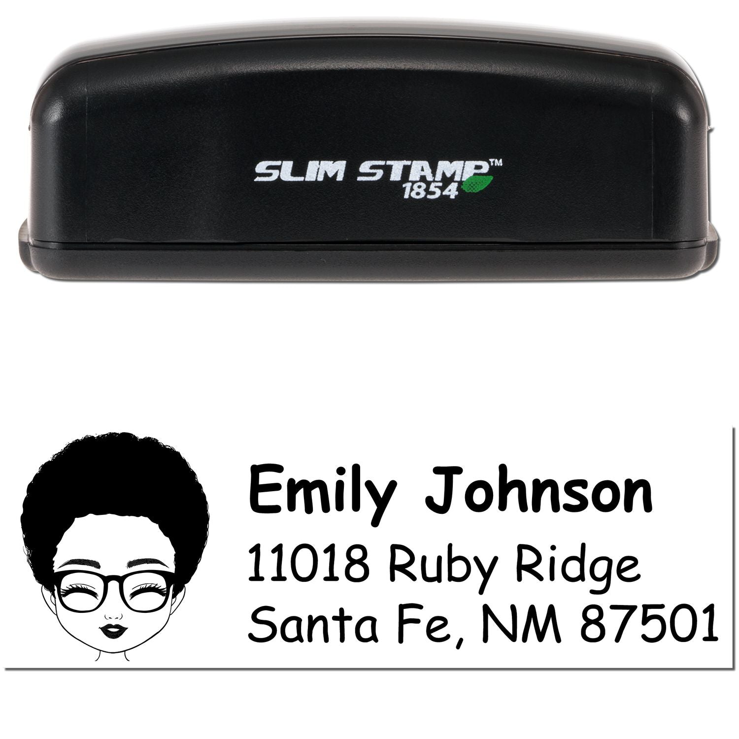 Ms Emily Bitmoji Customized Address Stamp Pre-Inked