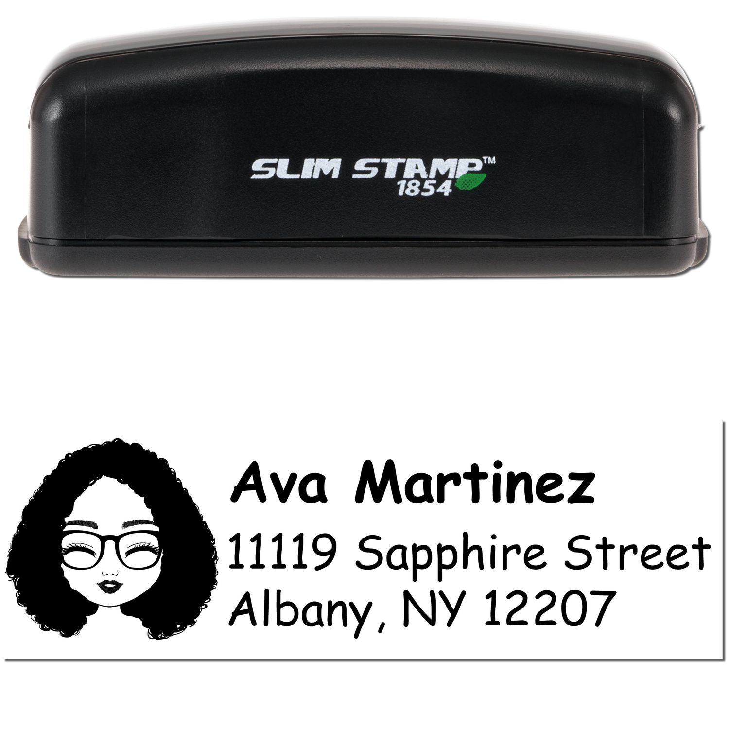 Ms Ava Bitmoji Customized Address Stamp Pre-Inked