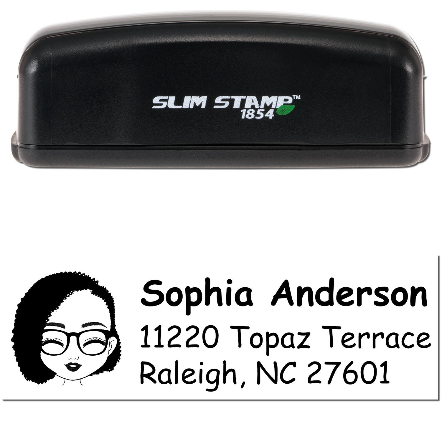 Ms Sophia Bitmoji Customized Address Stamp Pre-Inked