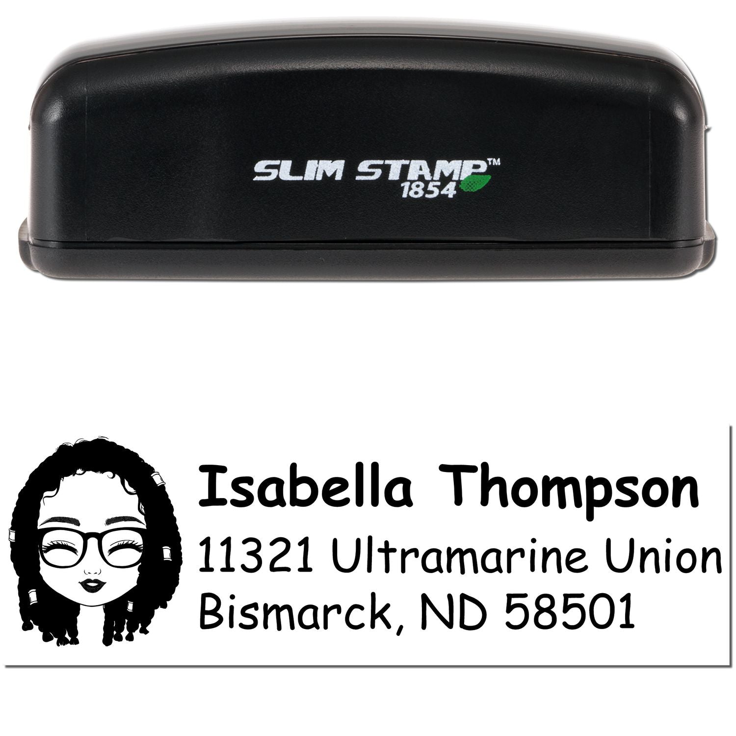 Ms Isabella Bitmoji Customized Address Stamp Pre-Inked