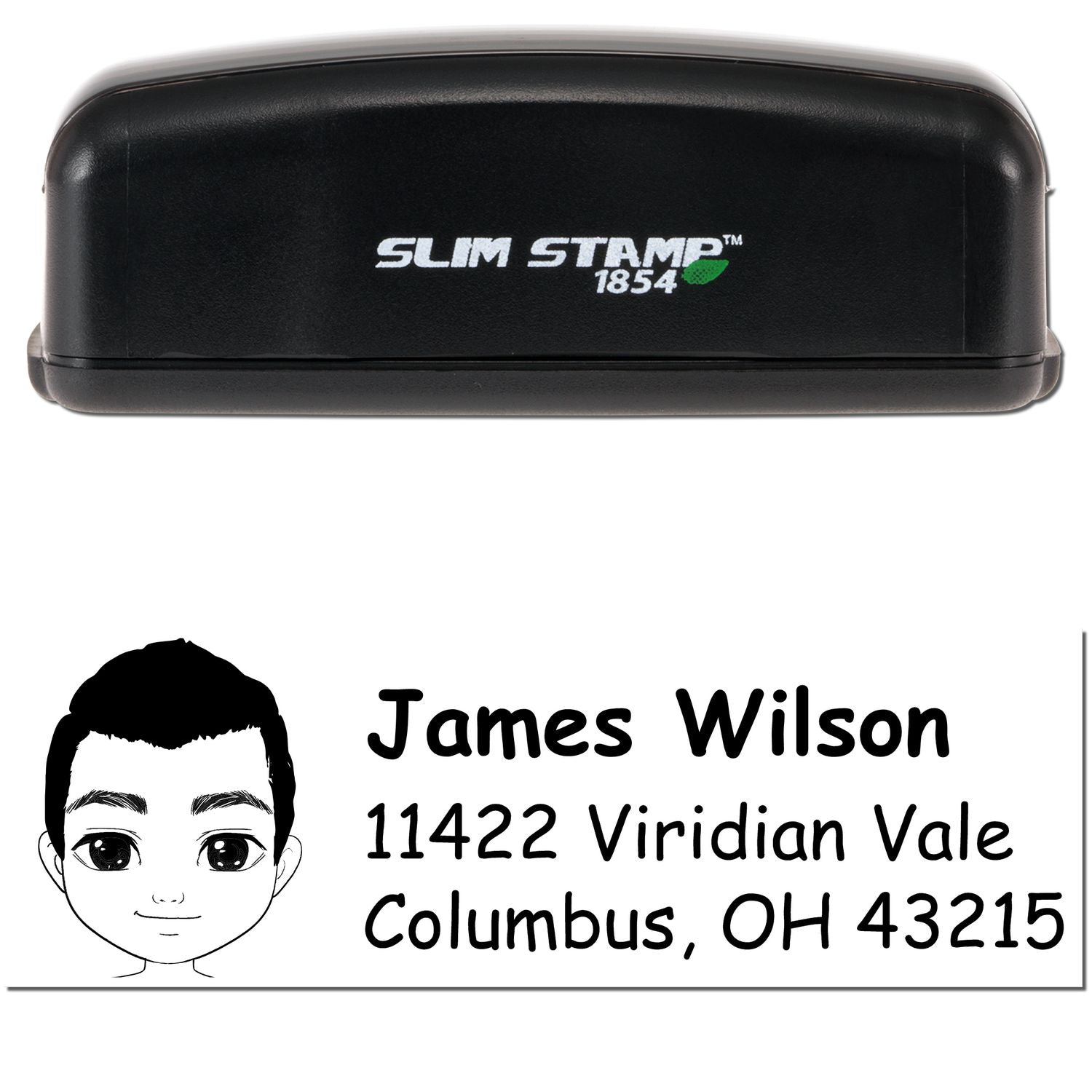 Mr James Bitmoji Customized Address Stamp Pre-Inked