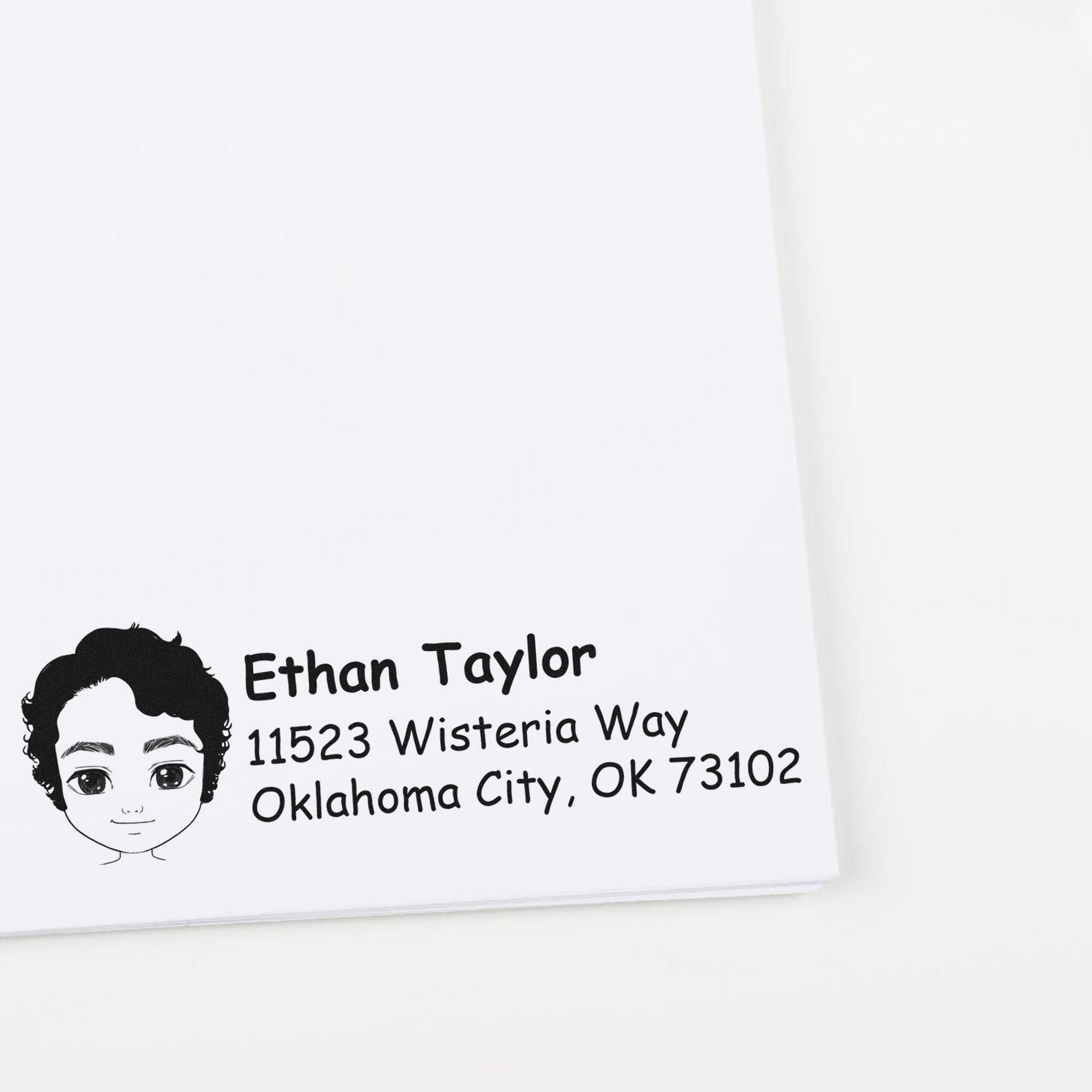 Mr Ethan Bitmoji Customized Address Stamp Pre-Inked