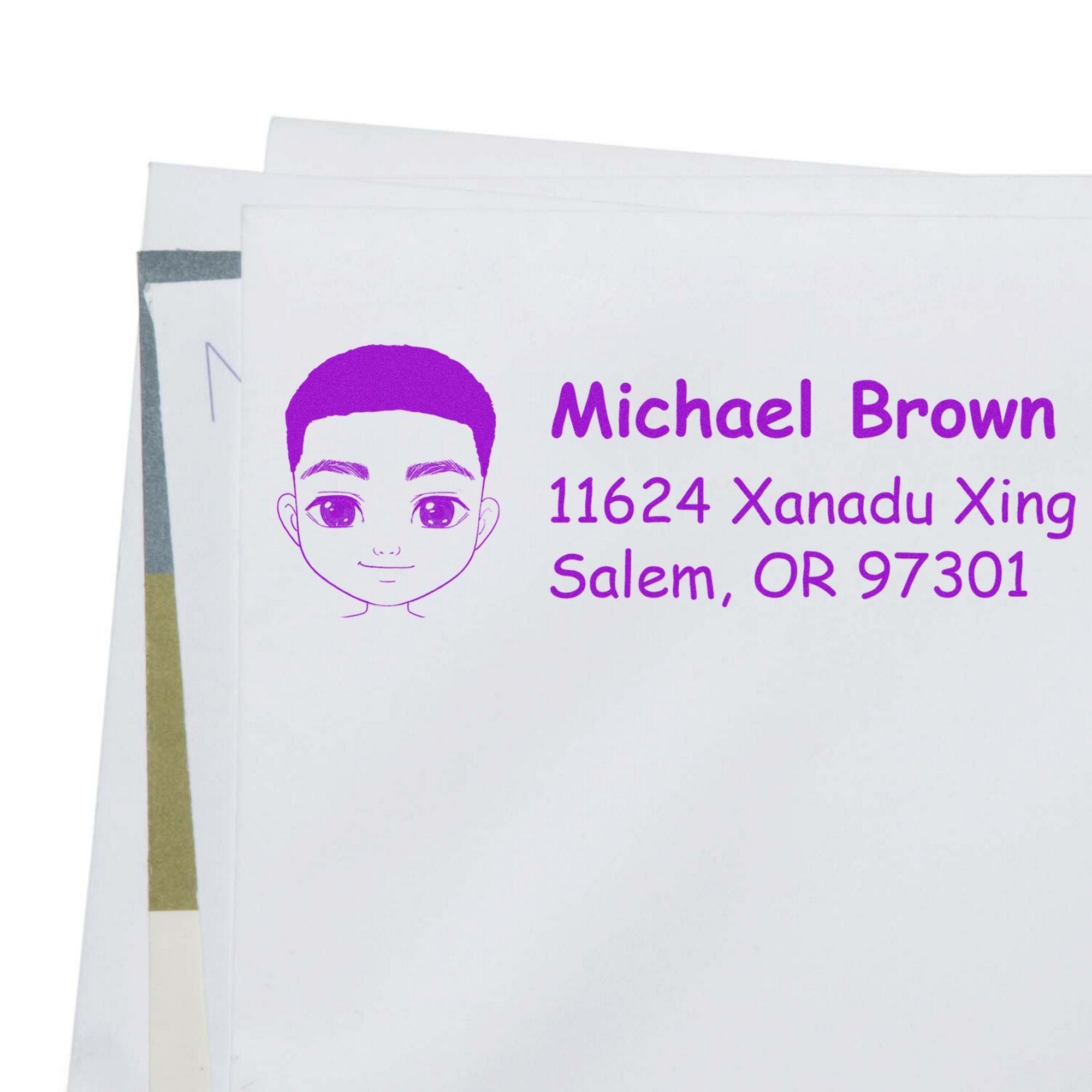 Mr Michael Bitmoji Customized Address Stamp Pre-Inked