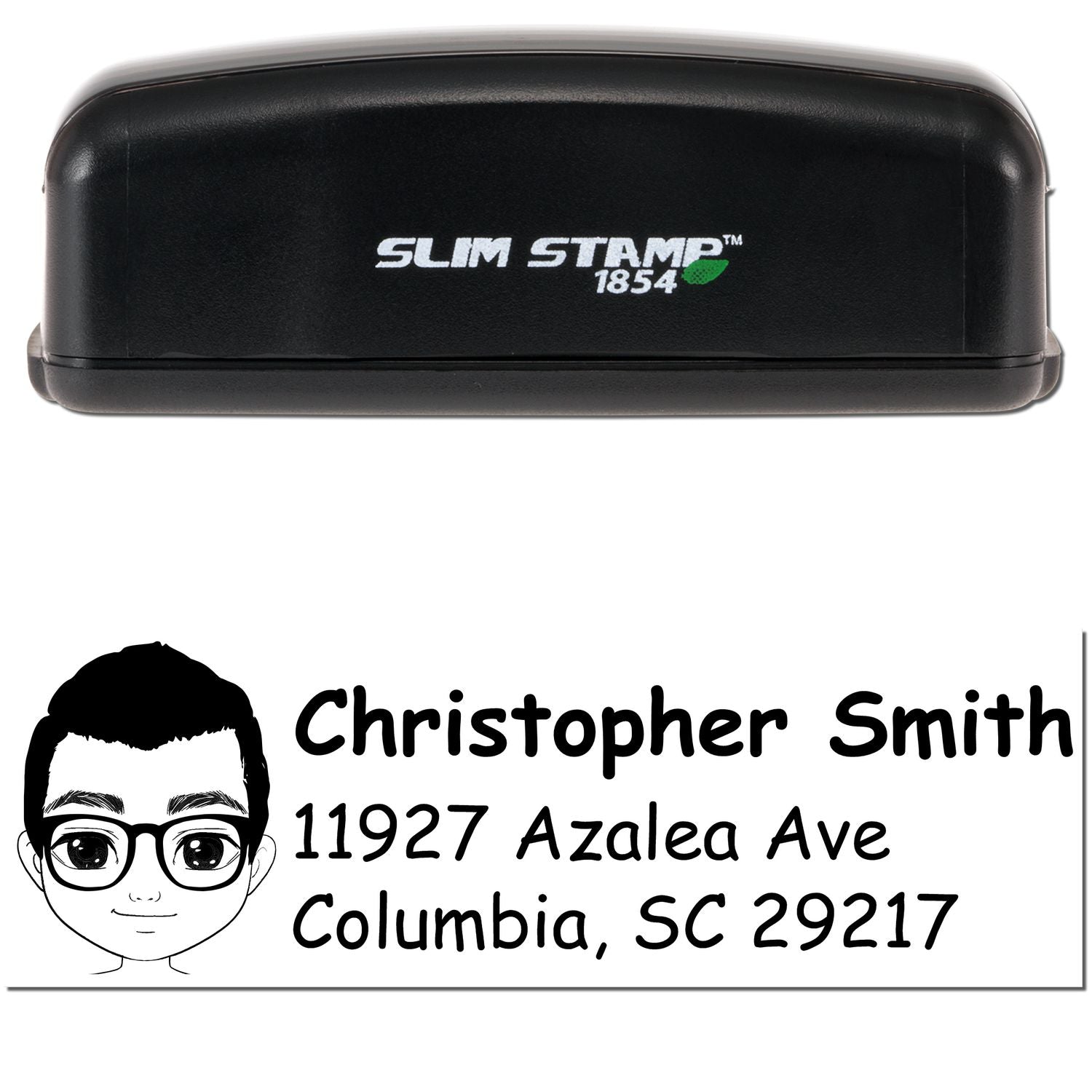 Mr Christopher Bitmoji Customized Address Stamp Pre-Inked