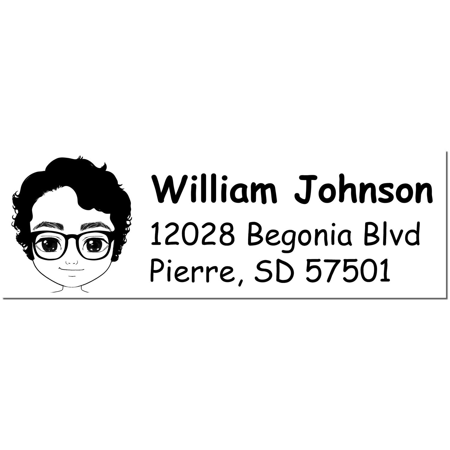 Mr William Bitmoji Self-Inking Home Address Stamp