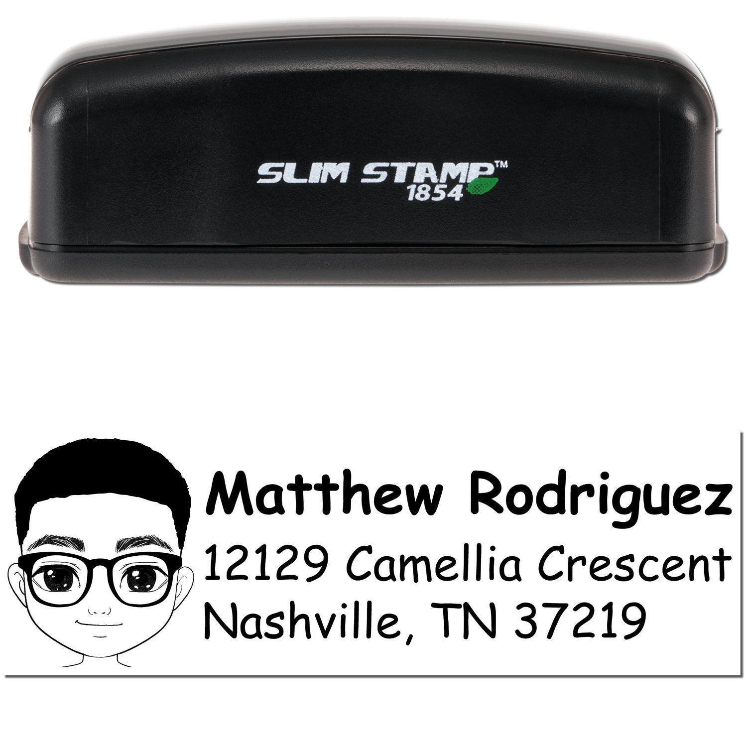 Mr Matthew Bitmoji Customized Address Stamp Pre-Inked