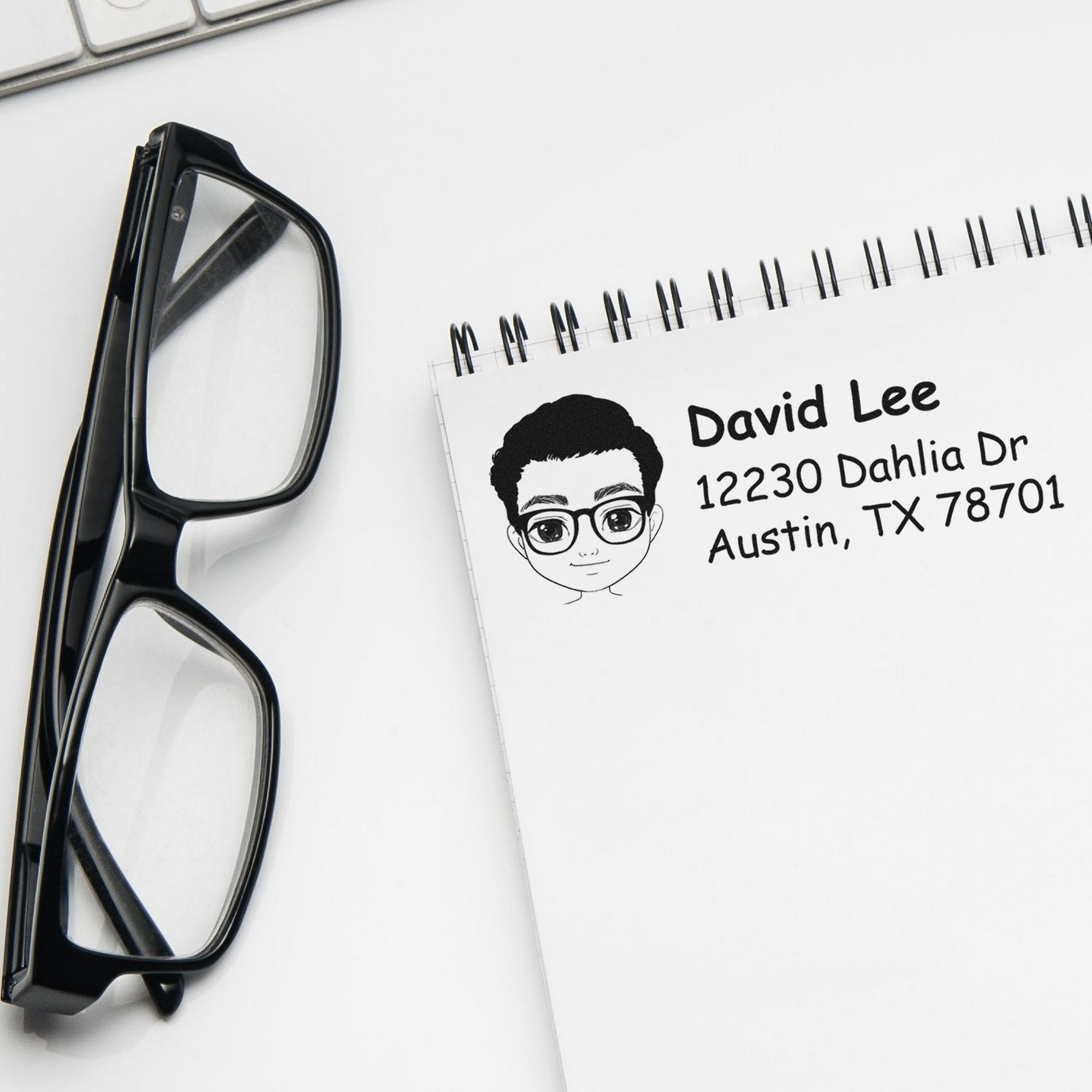 Mr David Bitmoji Customized Address Stamp Pre-Inked