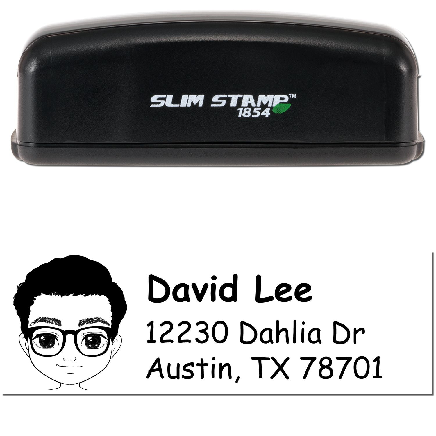 Mr David Bitmoji Customized Address Stamp Pre-Inked